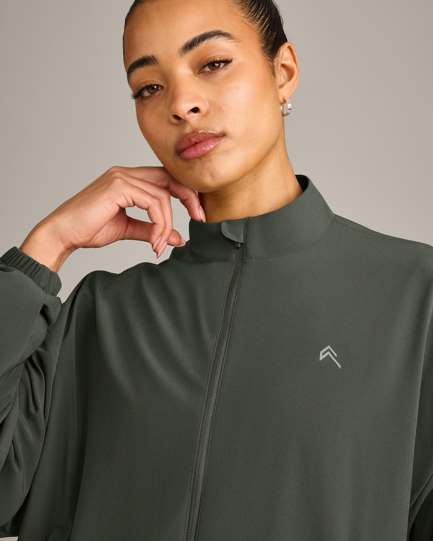 AirMove™ Jacket with Reflective Logo | Dark Khaki - Image 5