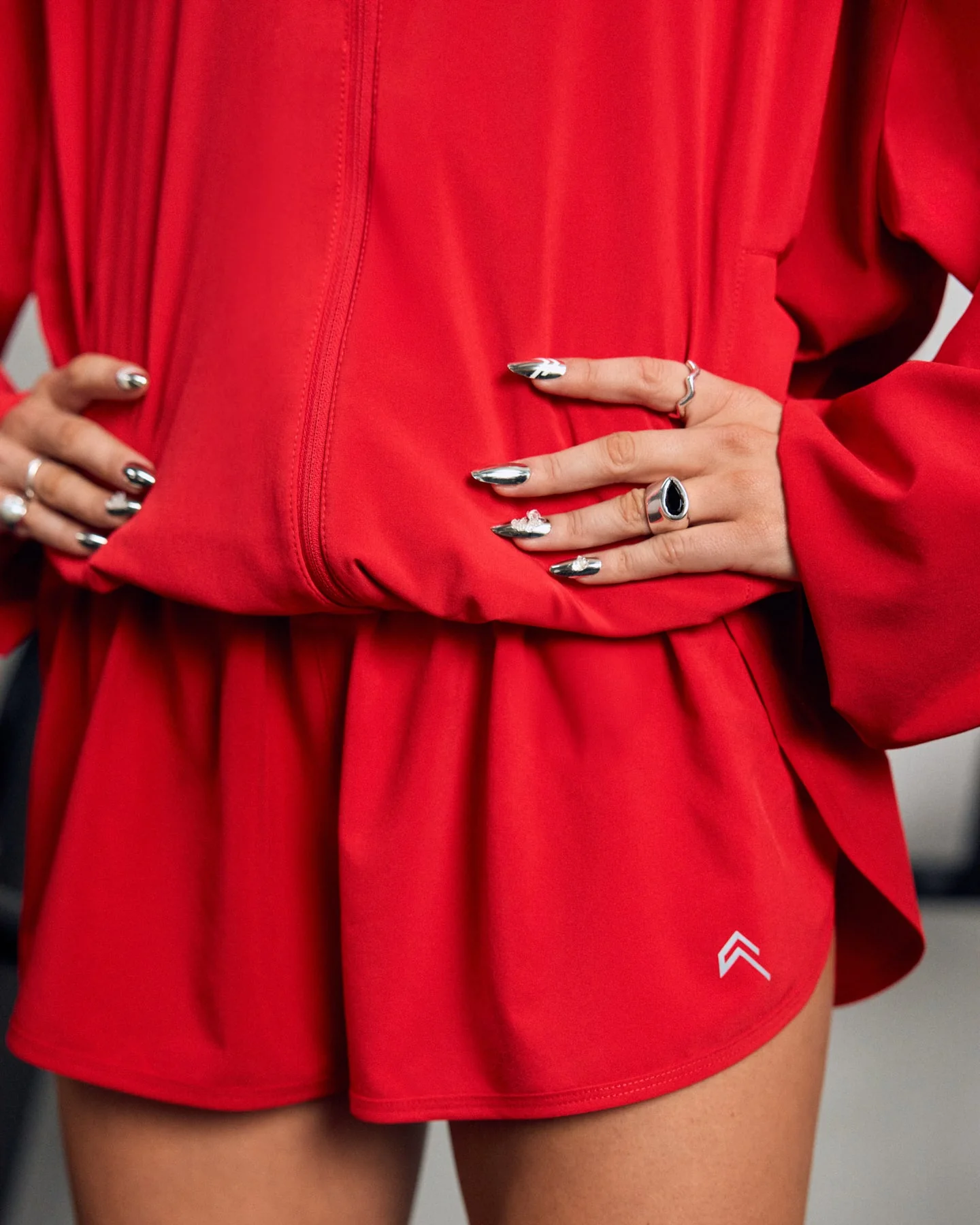 AirMove™ Lined Shorts 3" with Reflective Logo | Fiery Red - Image 5