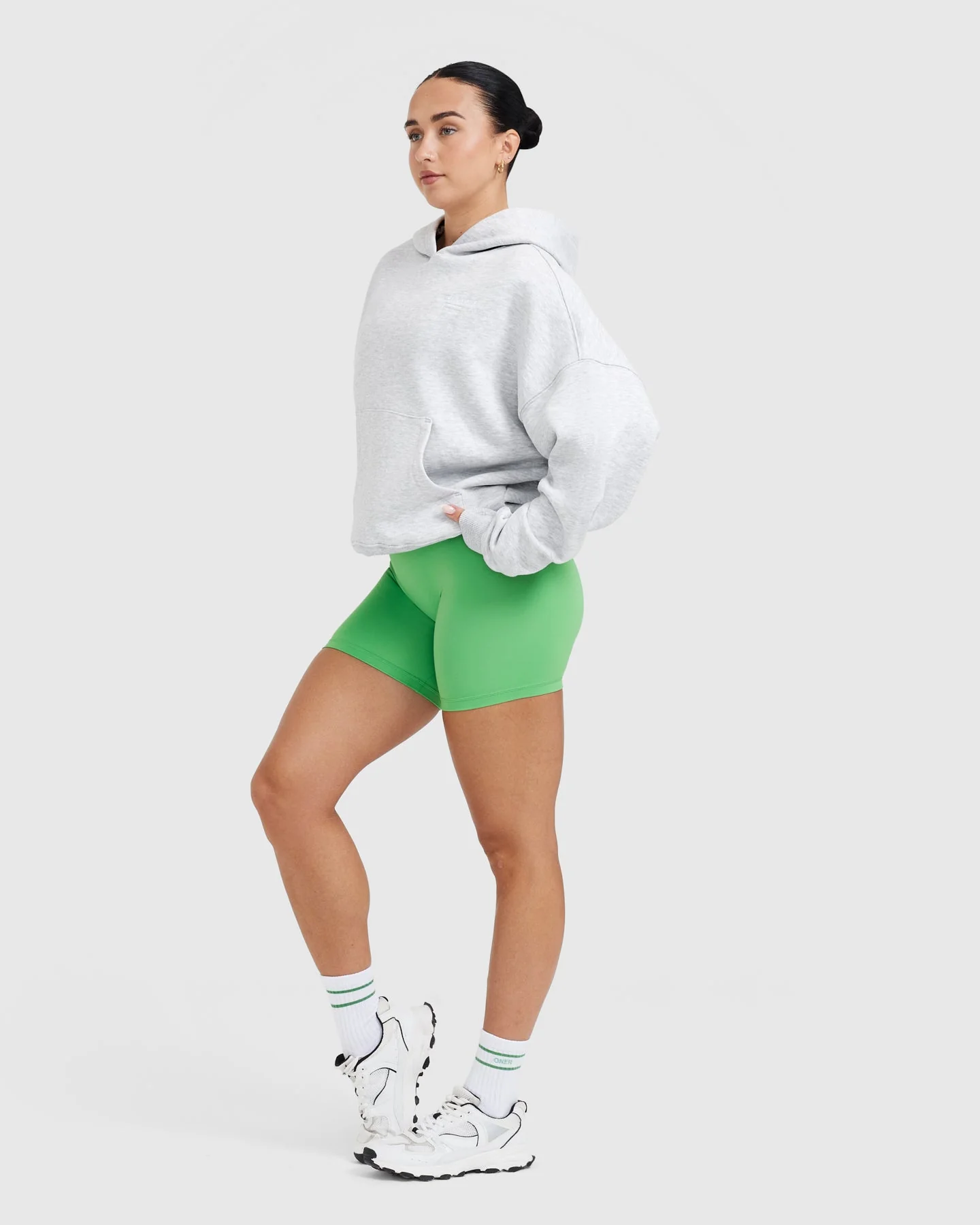 All Day Est 2020 Oversized Hoodie | Light Grey Marl - Image 4