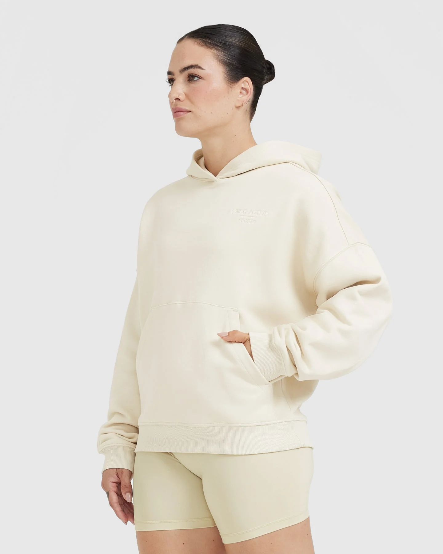 All Day Est 2020 Oversized Hoodie | Vanilla - Image 4