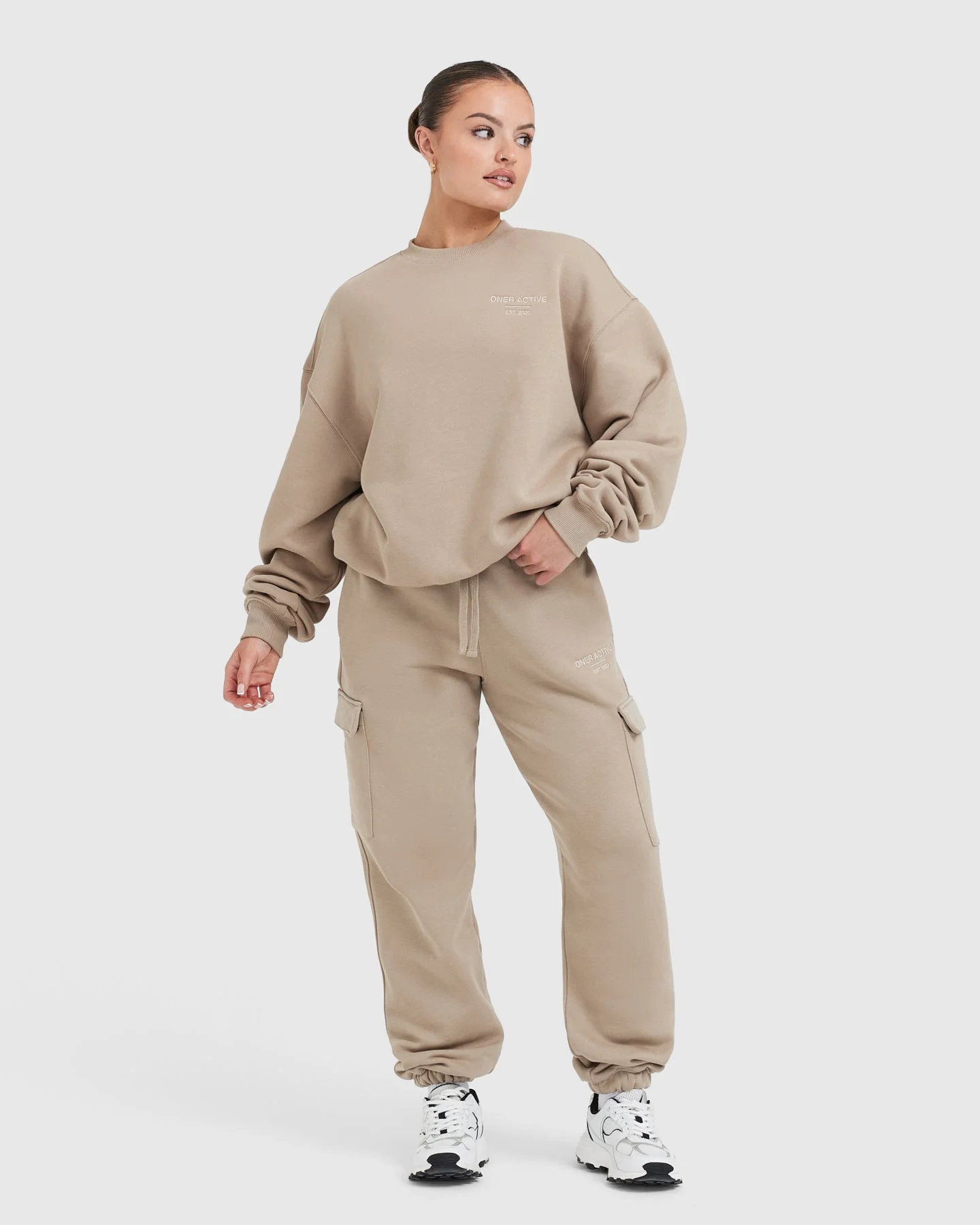 All Day Est 2020 Oversized Sweatshirt | Sandstone - Image 3