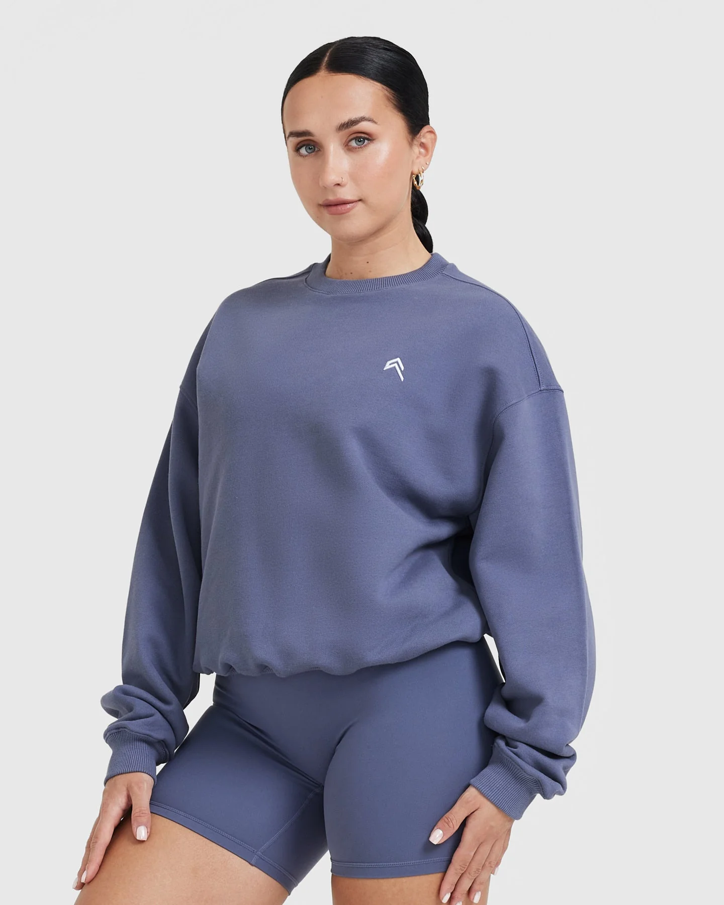 All Day Lightweight Oversized Sweatshirt | Slate Blue - Image 3