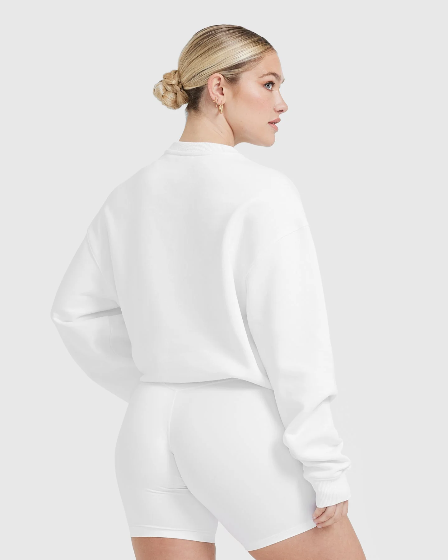 All Day Lightweight Oversized Sweatshirt | White - Image 2