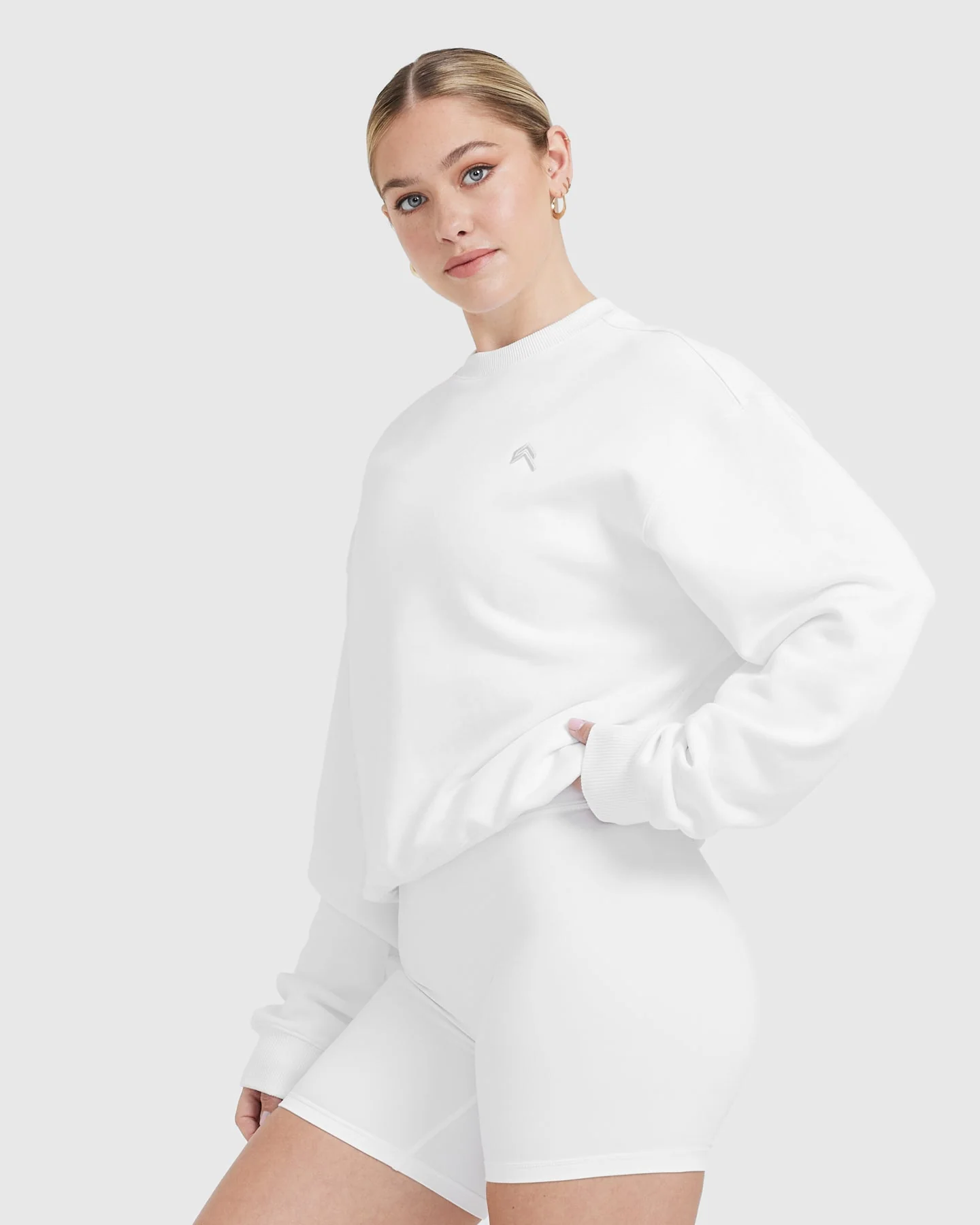 All Day Lightweight Oversized Sweatshirt | White - Image 3