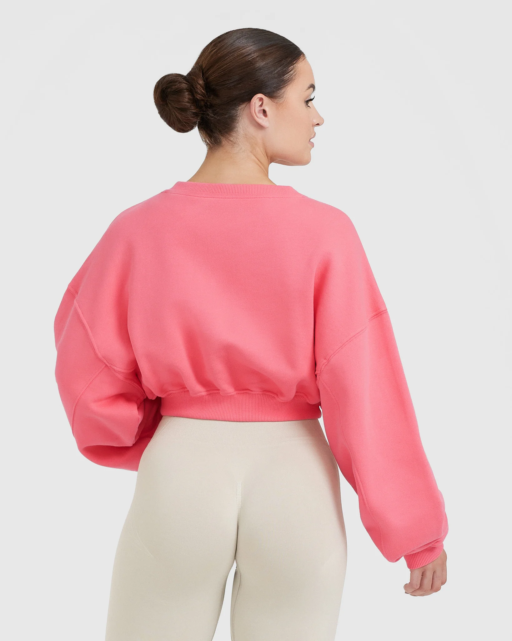 All Day Lightweight Oversized V Neck Sweatshirt | Amplify Pink - Image 2