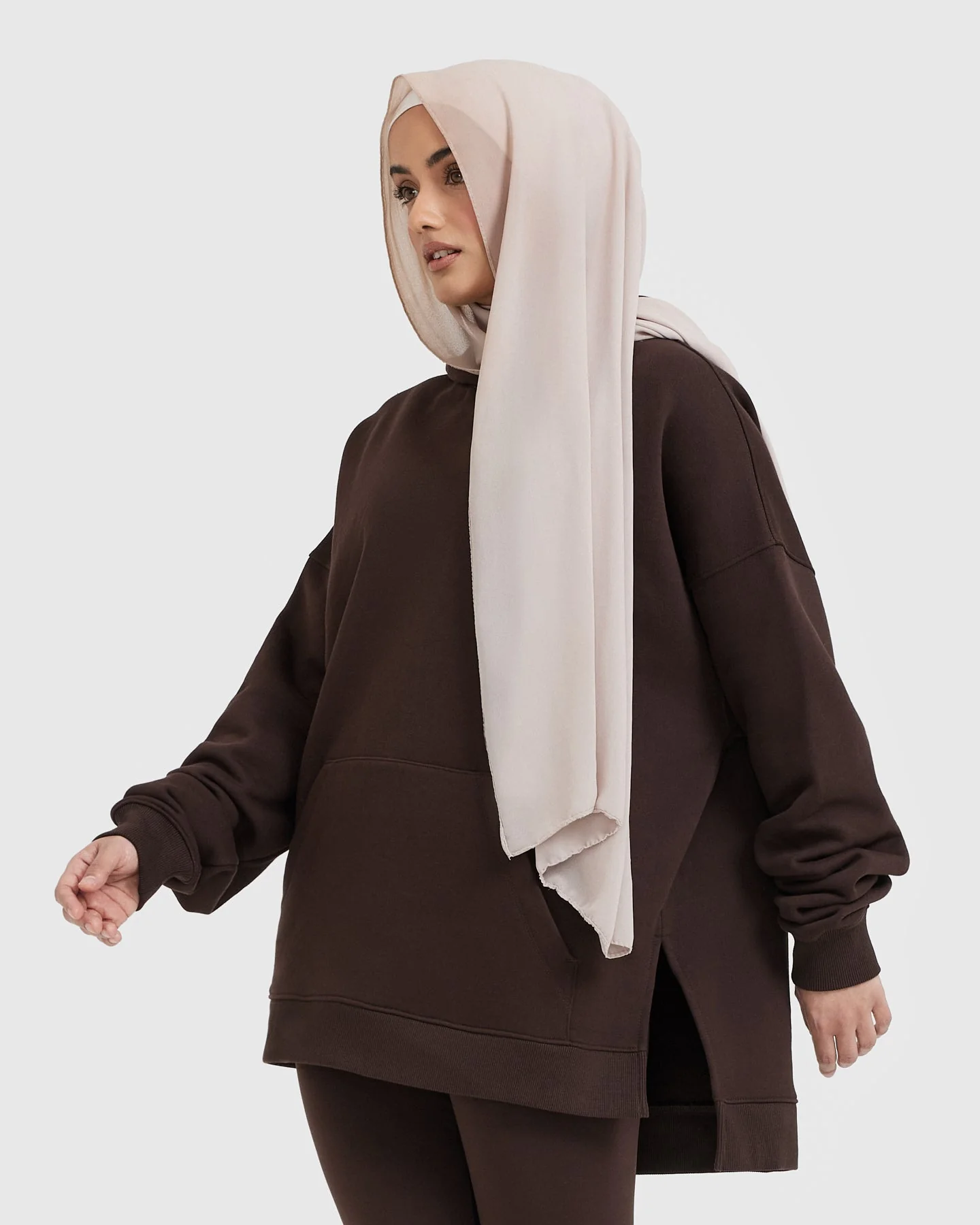 All Day Longline Hoodie | 70% Cocoa - Image 3
