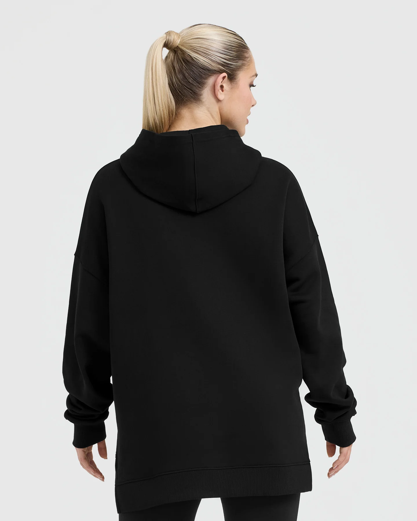 All Day Longline Hoodie | Black - Image 2