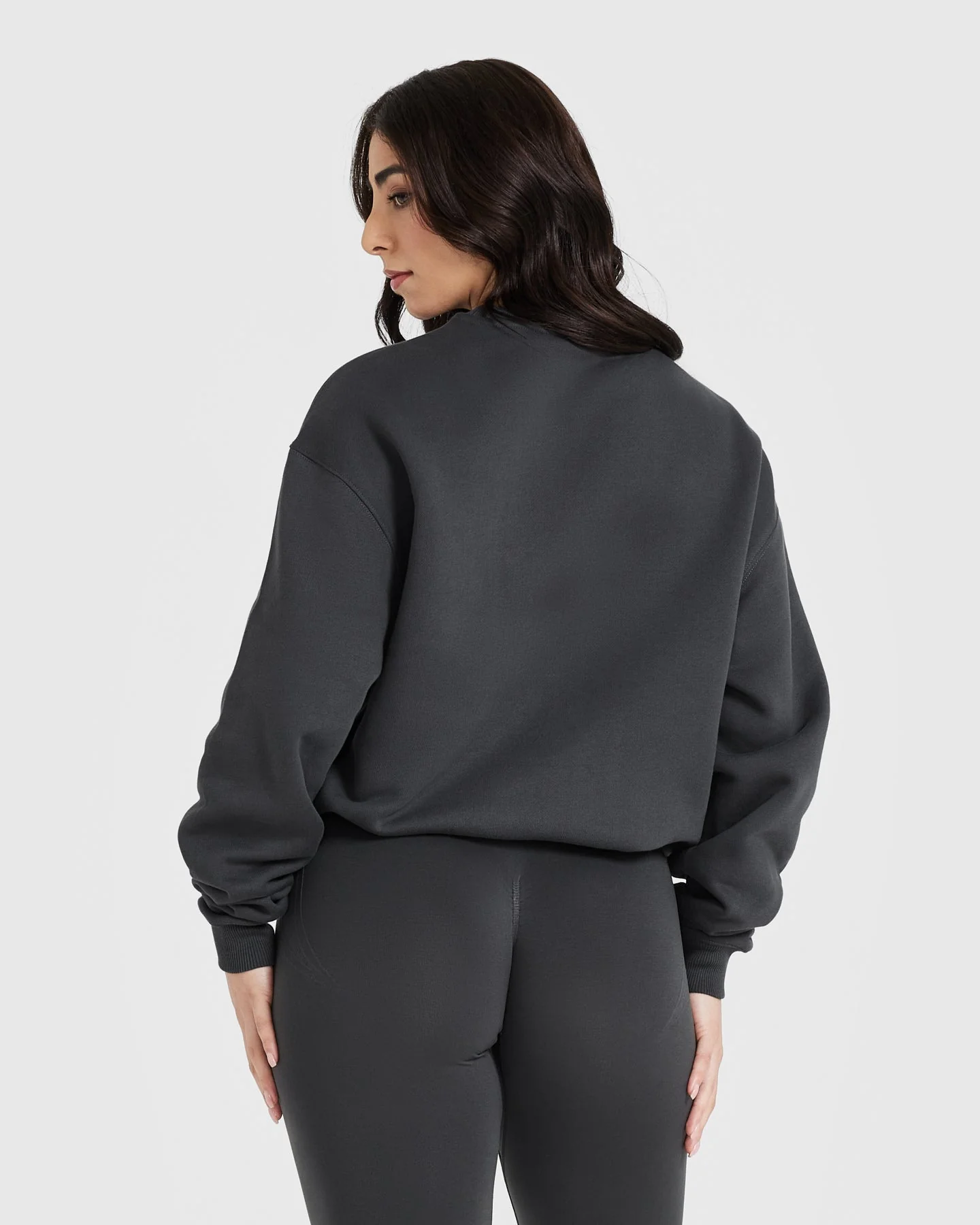 All Day Varsity Oversized Sweatshirt | Coal - Image 2