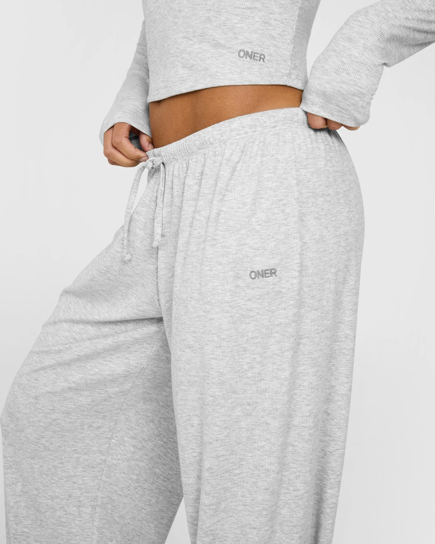 At Home Night Bottoms | Grey Marl - Image 6