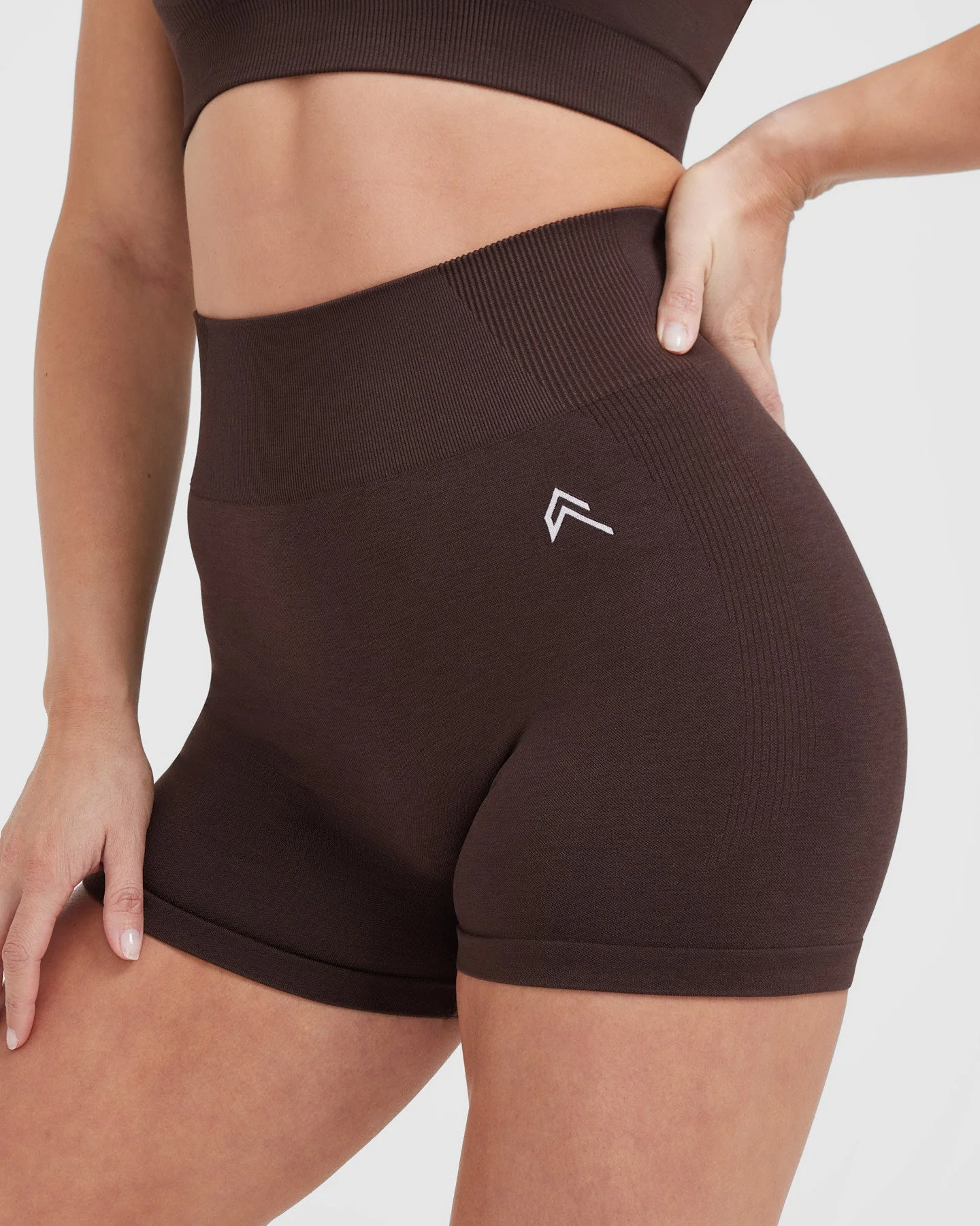 Classic Seamless 2.0 Booty Shorts | 70% Cocoa Marl - Image 5