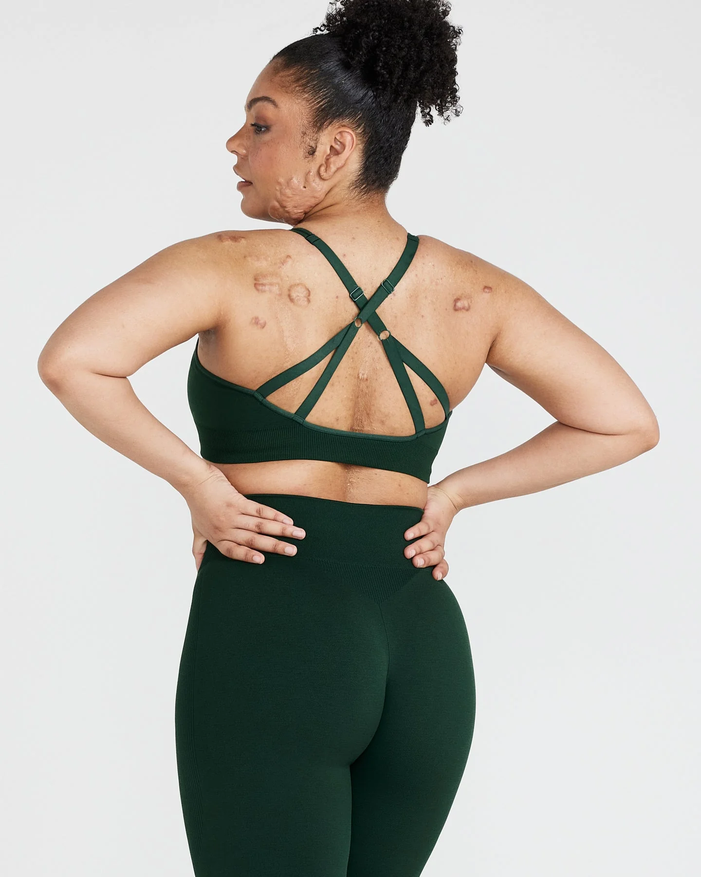 Classic Seamless 2.0 Bralette | Evergreen Marl - Image 2