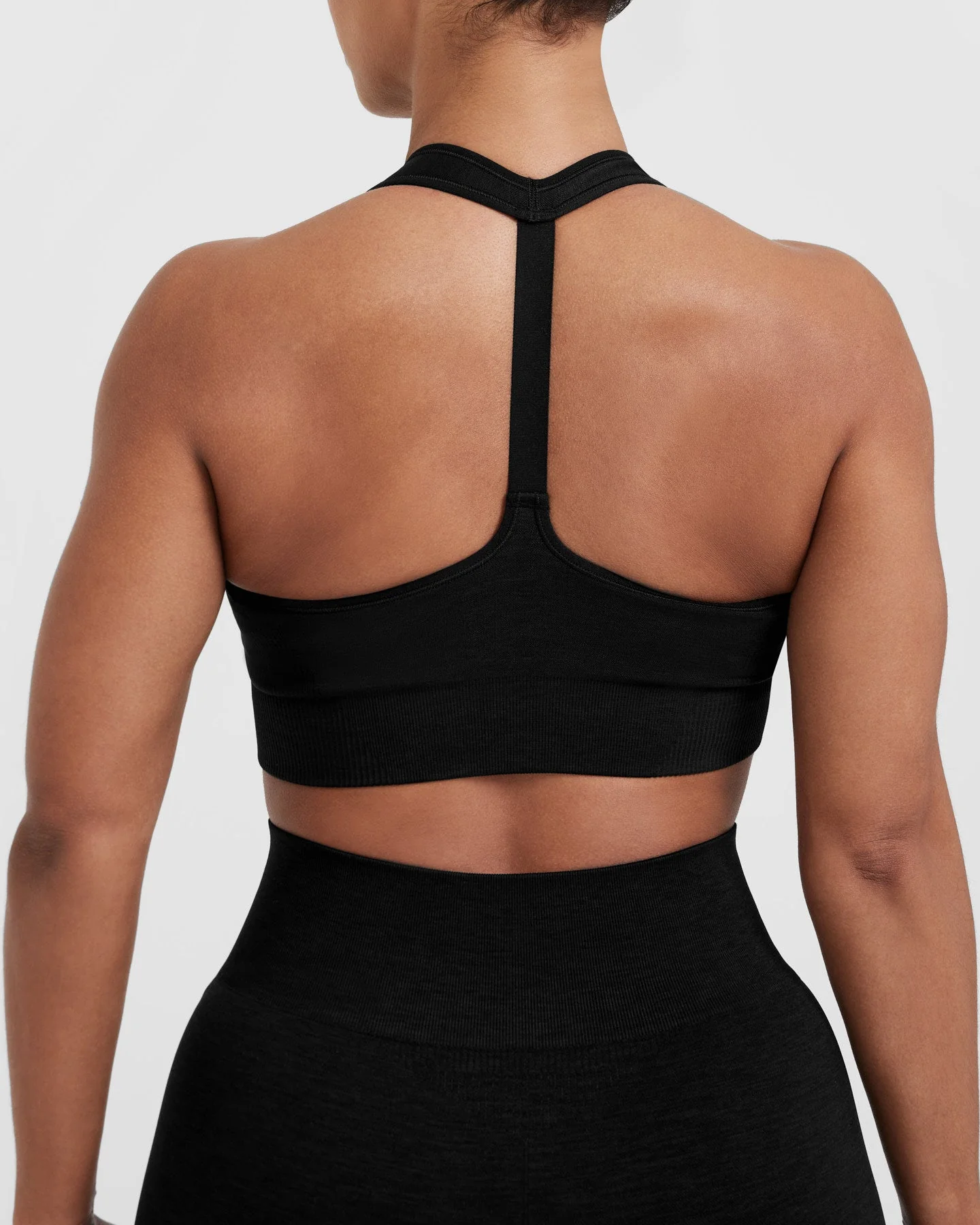 Classic Seamless 2.0 V Neck Bralette | Black Marl - Image 4