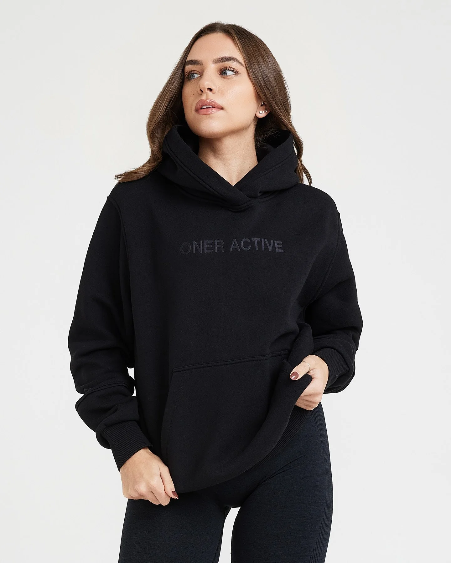 Classic Lounge Oversized Hoodie | Black - Image 2