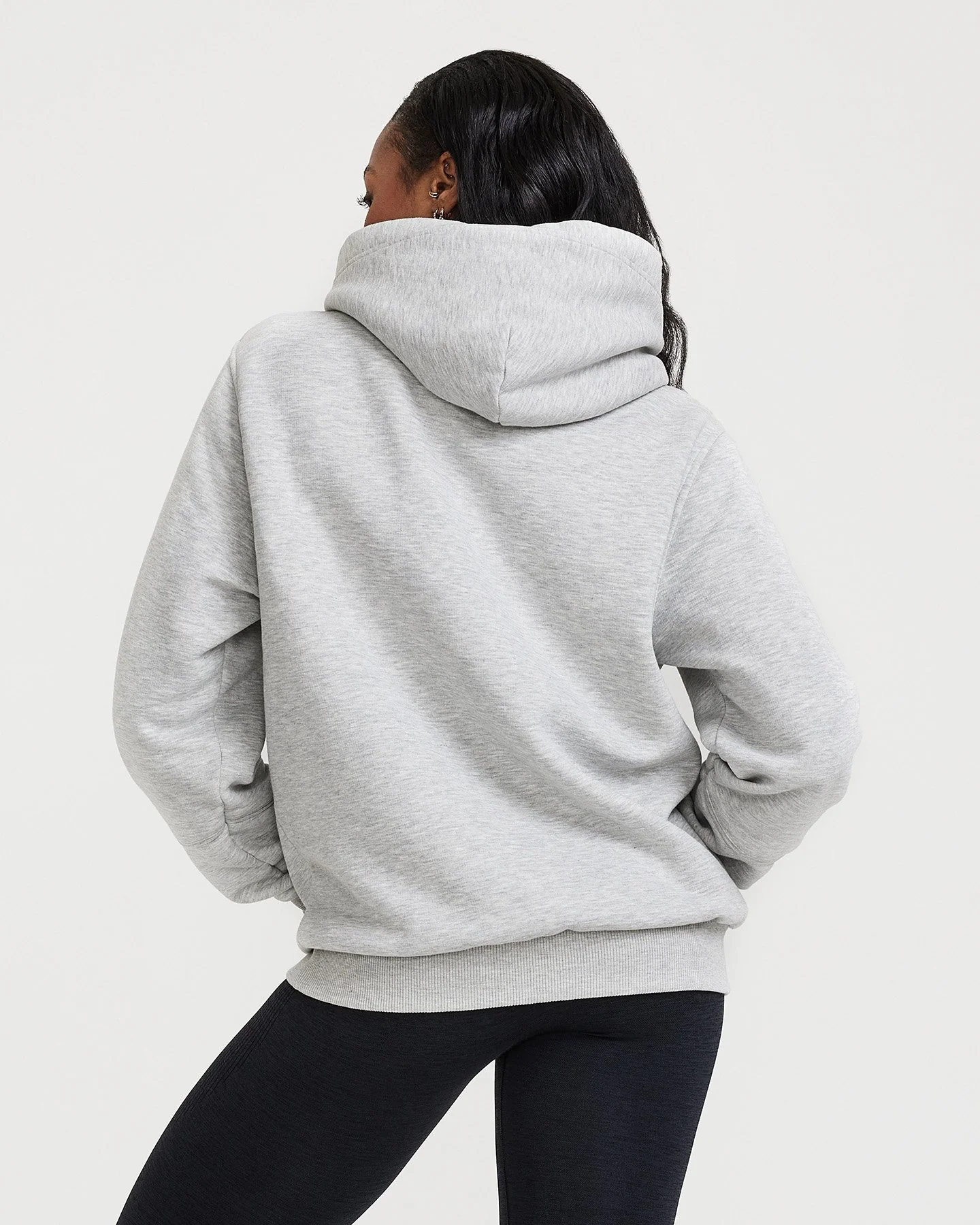 Classic Lounge Oversized Hoodie | Silver Marl - Image 4