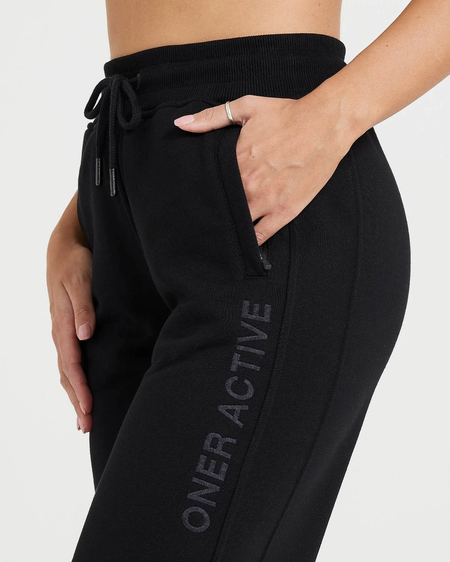 Classic Lounge Straight Leg Joggers | Black - Image 5