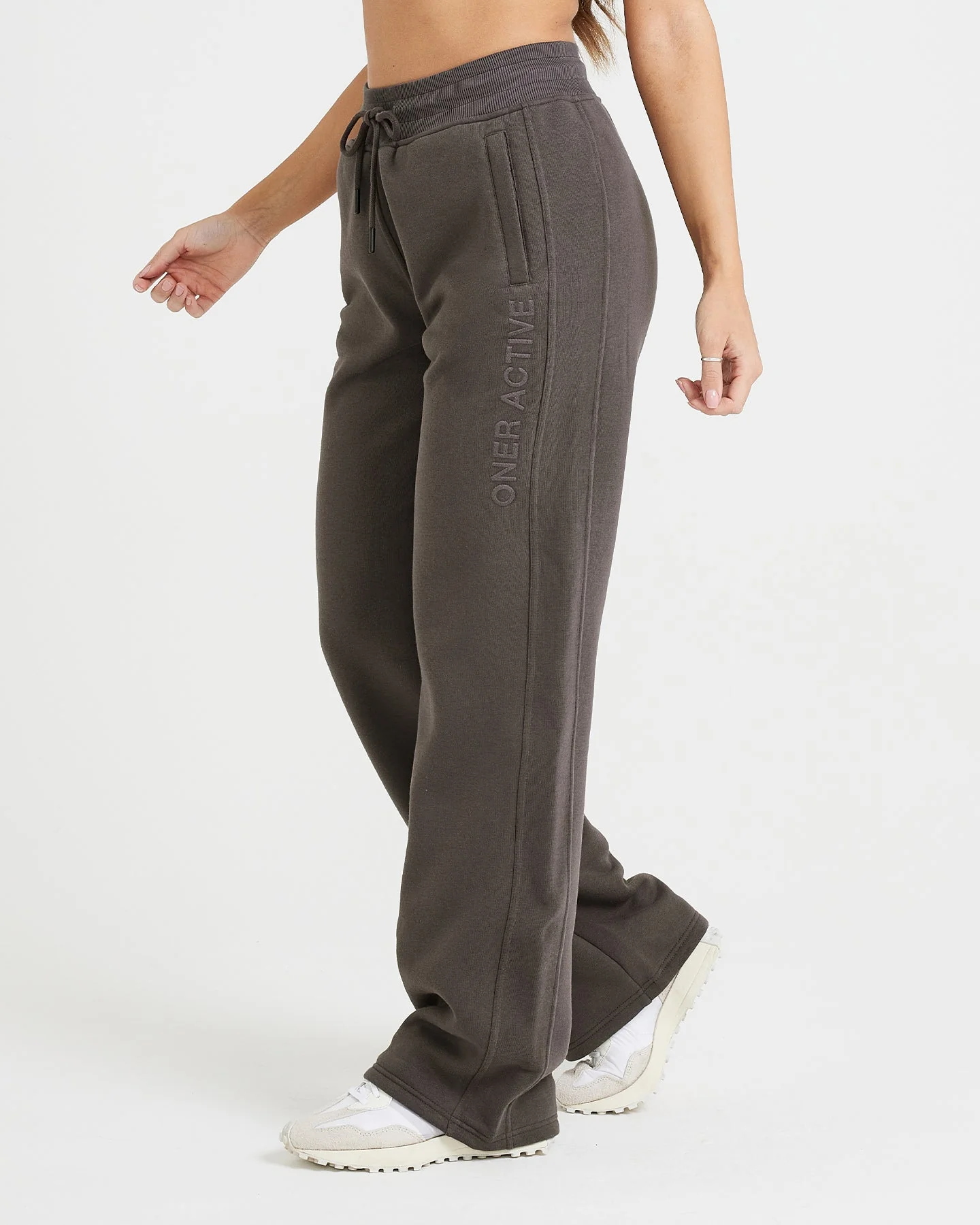 Classic Lounge Straight Leg Joggers | Deep Taupe - Image 3