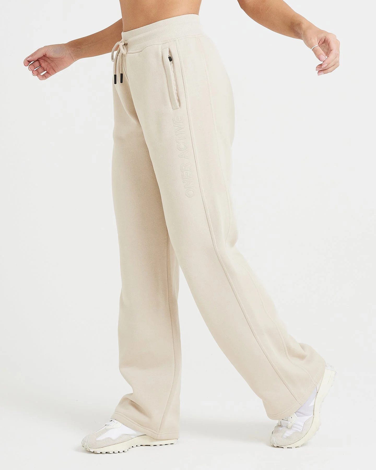 Classic Lounge Straight Leg Joggers | Sand - Image 3