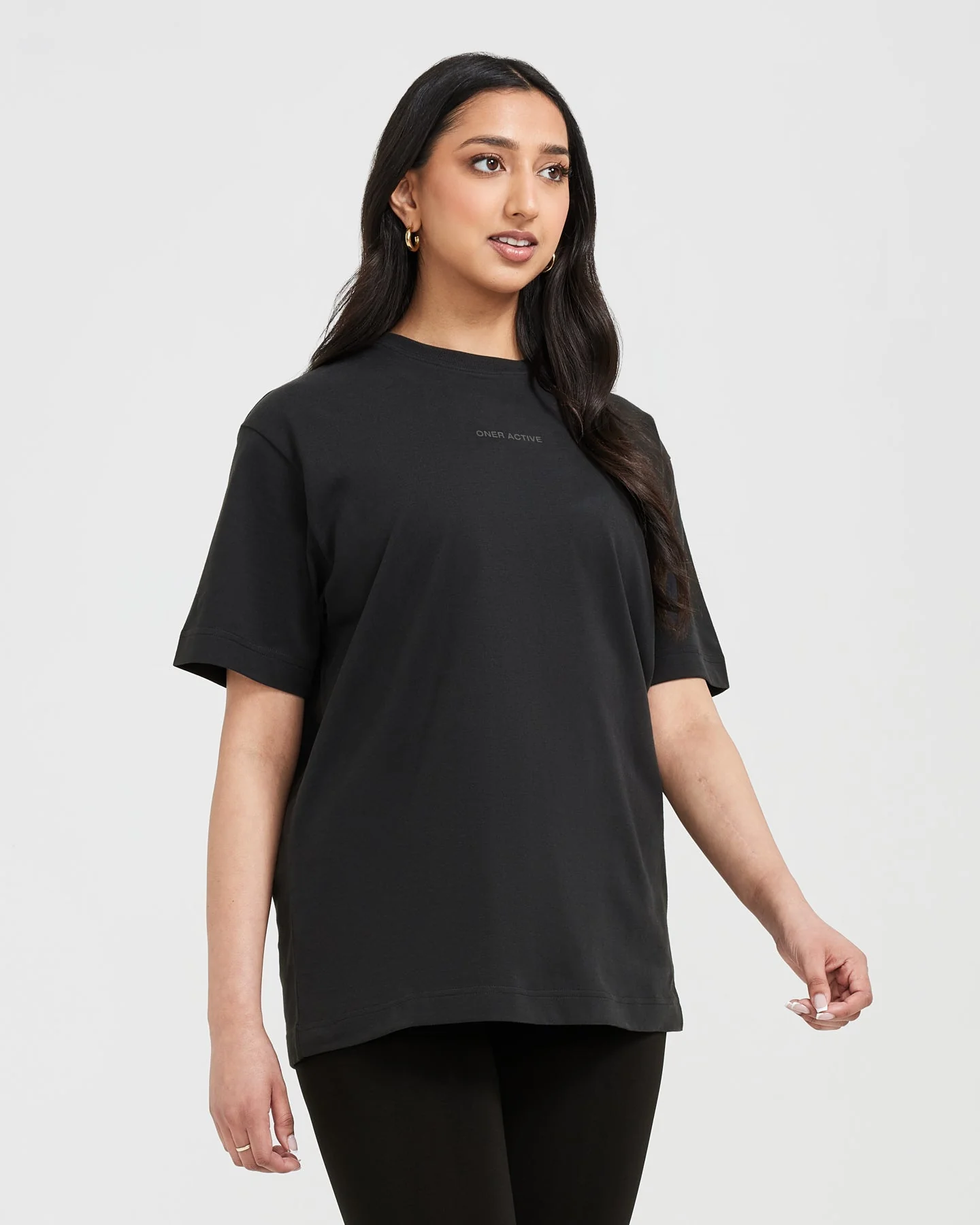 Classic Mirror Graphic Oversized T-Shirt | Washed Black - Image 3