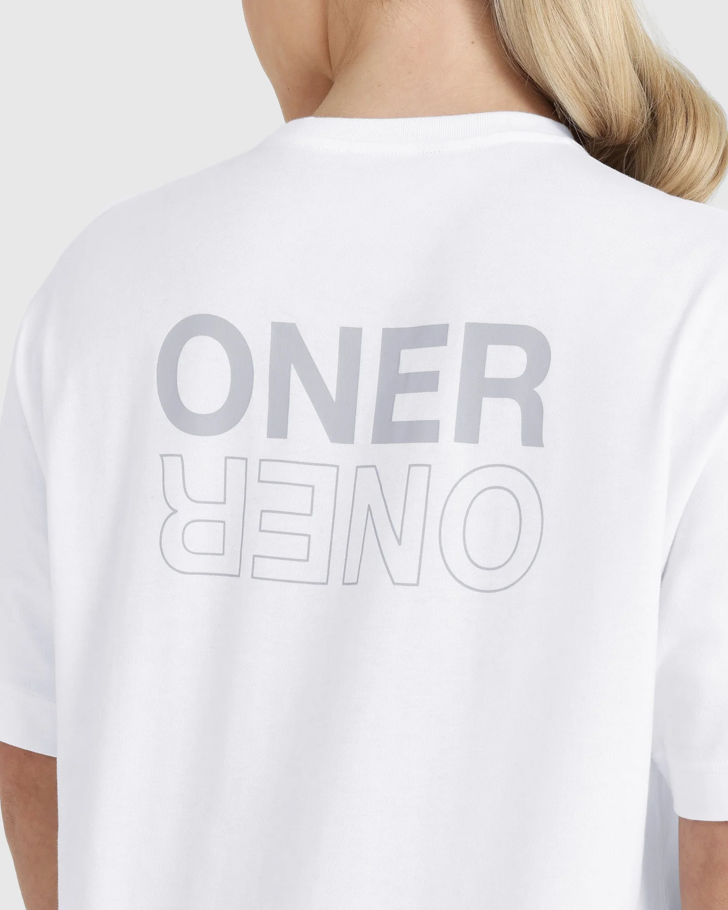 Classic Mirror Graphic Oversized T-Shirt | White - Image 5