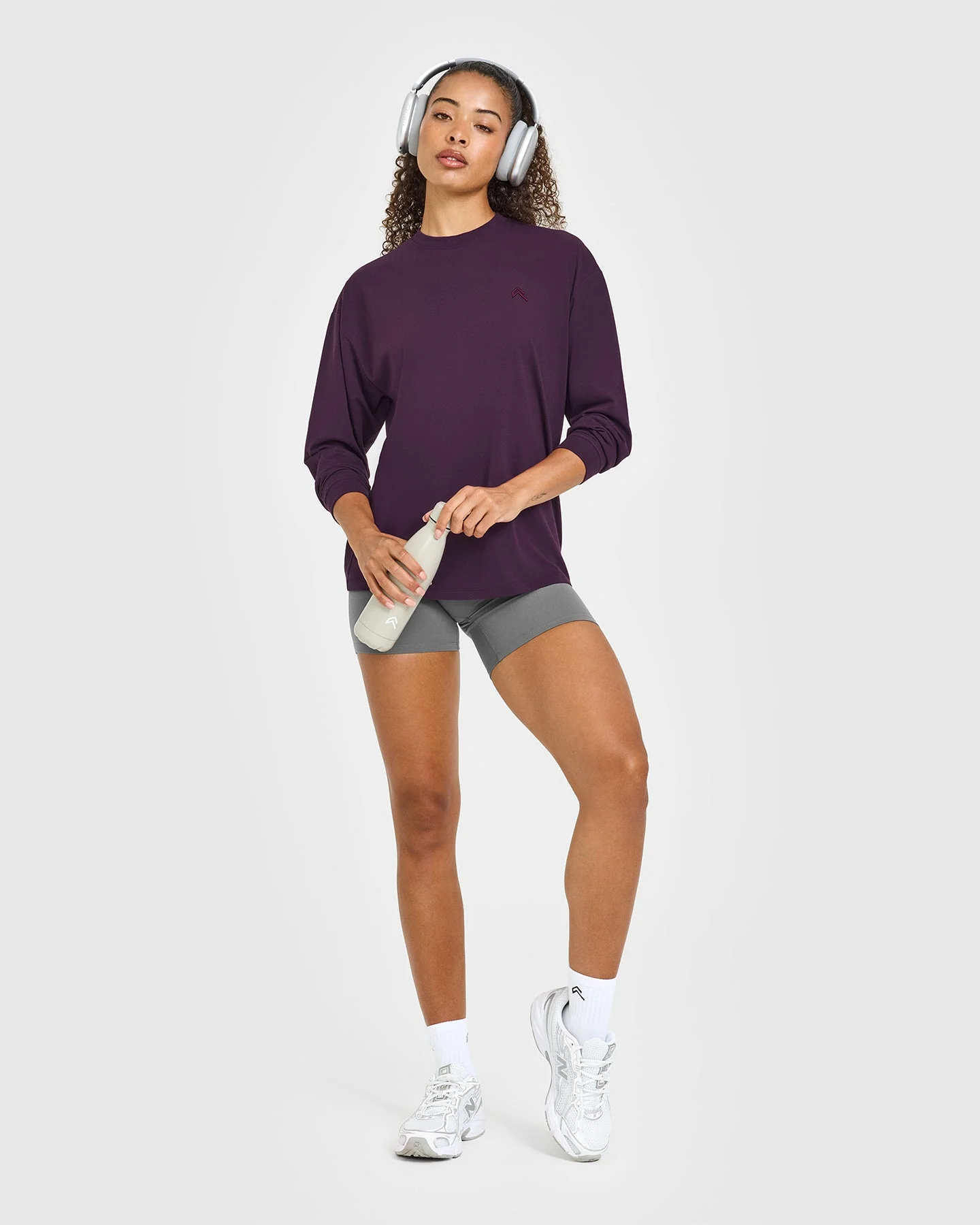Classic Oversized Lightweight Long Sleeve Top | Blackberry Purple - Image 3