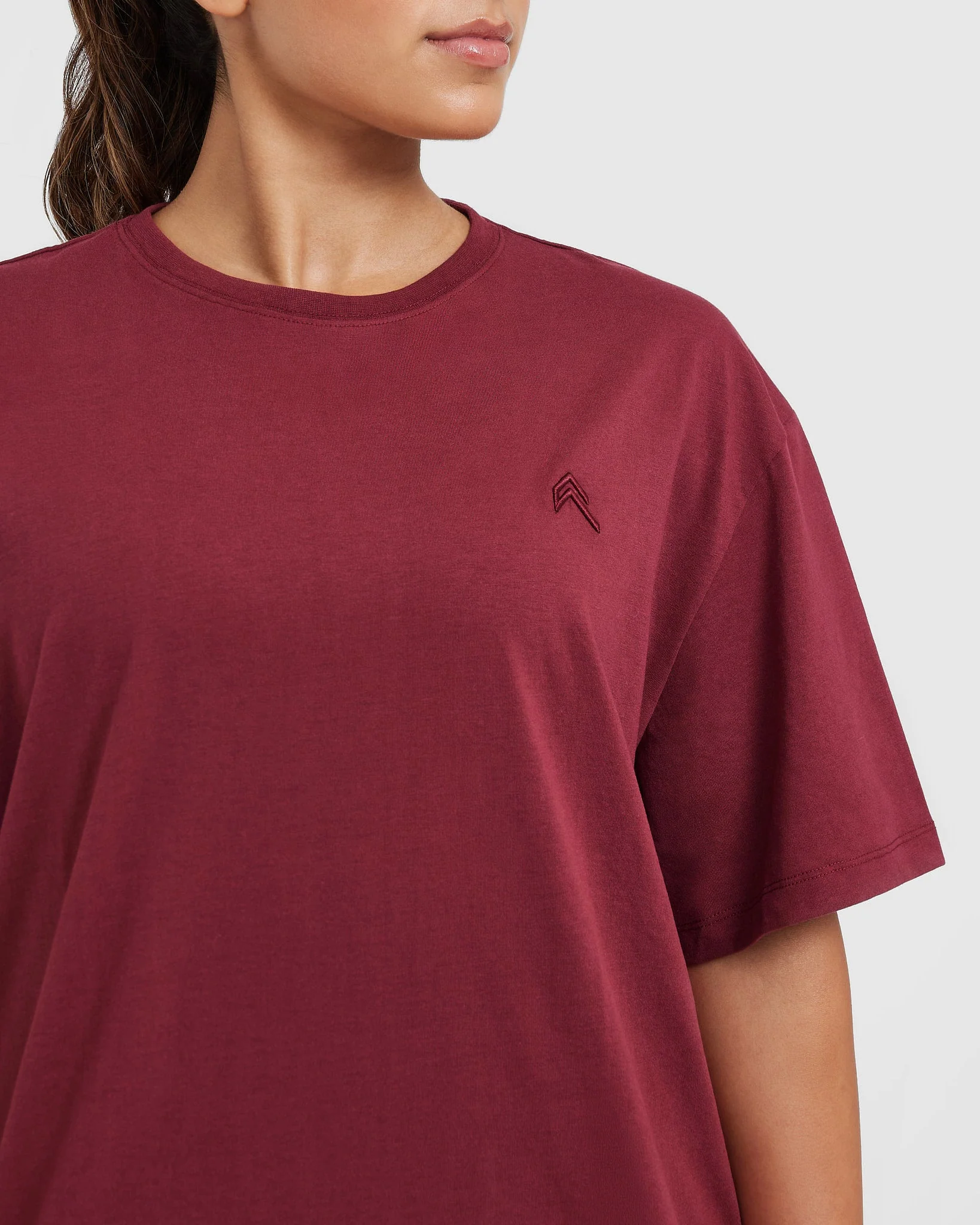 Classic Oversized Lightweight T-Shirt | Burnt Cherry - Image 4