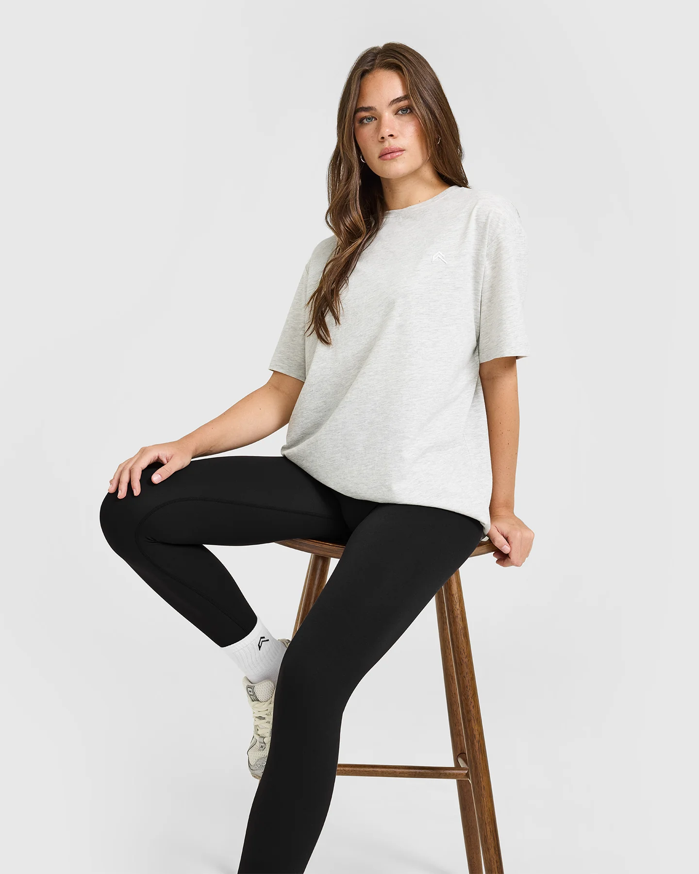 Classic Oversized Lightweight T-Shirt | Grey Marl - Image 6