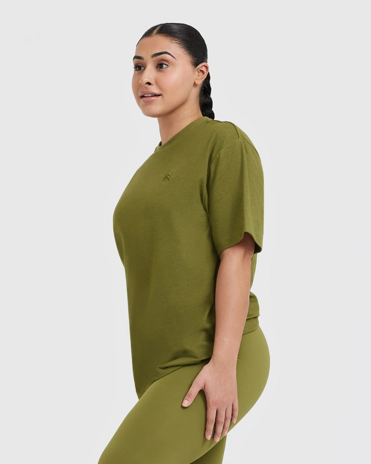 Classic Oversized Lightweight T-Shirt | Olive Green - Image 3
