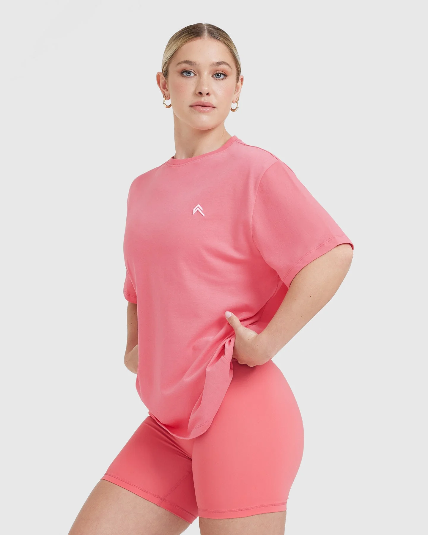 Classic Oversized Lightweight T-Shirt | Washed Amplify Pink - Image 3