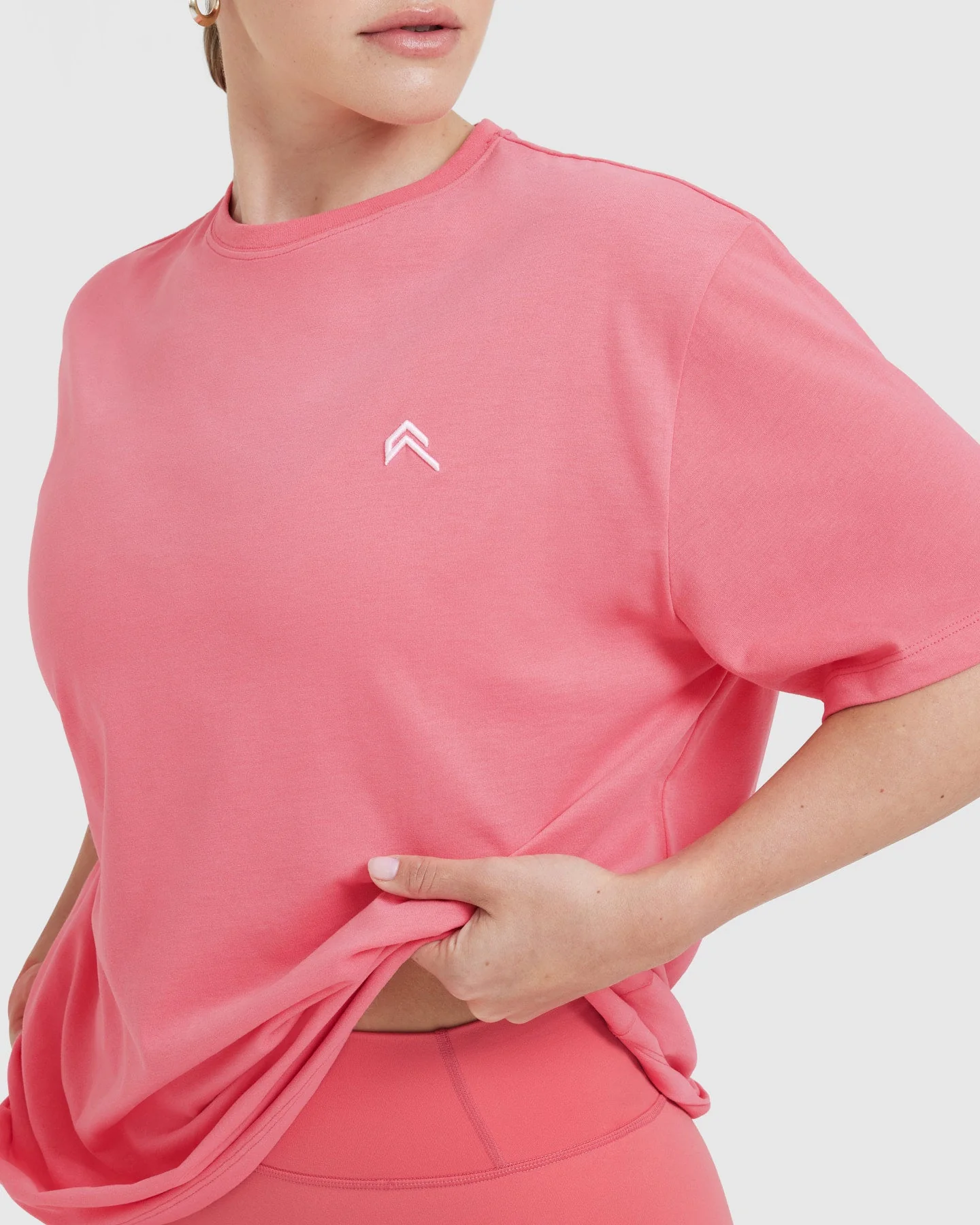 Classic Oversized Lightweight T-Shirt | Washed Amplify Pink - Image 4