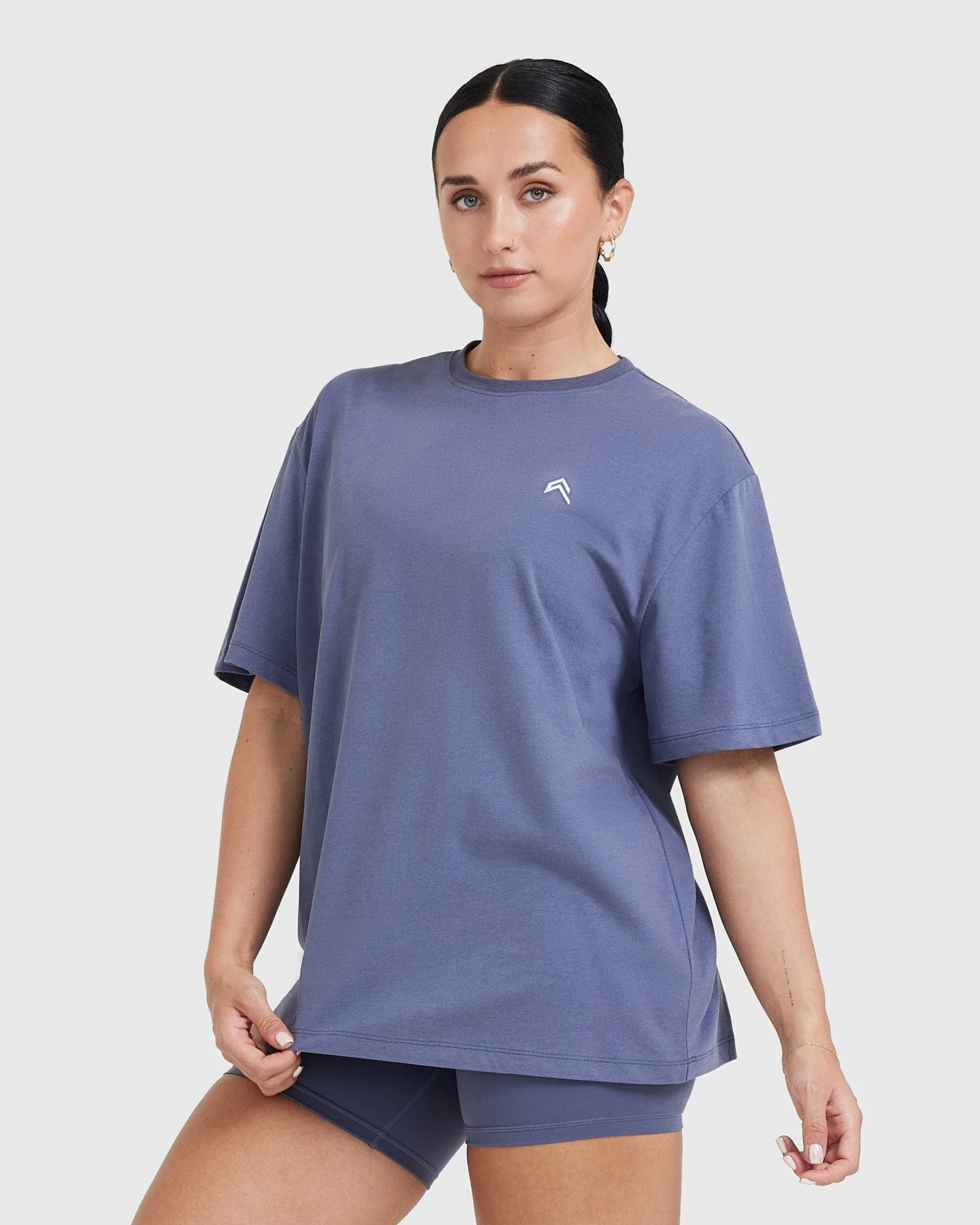 Classic Oversized Lightweight T-Shirt | Washed Slate Blue - Image 3