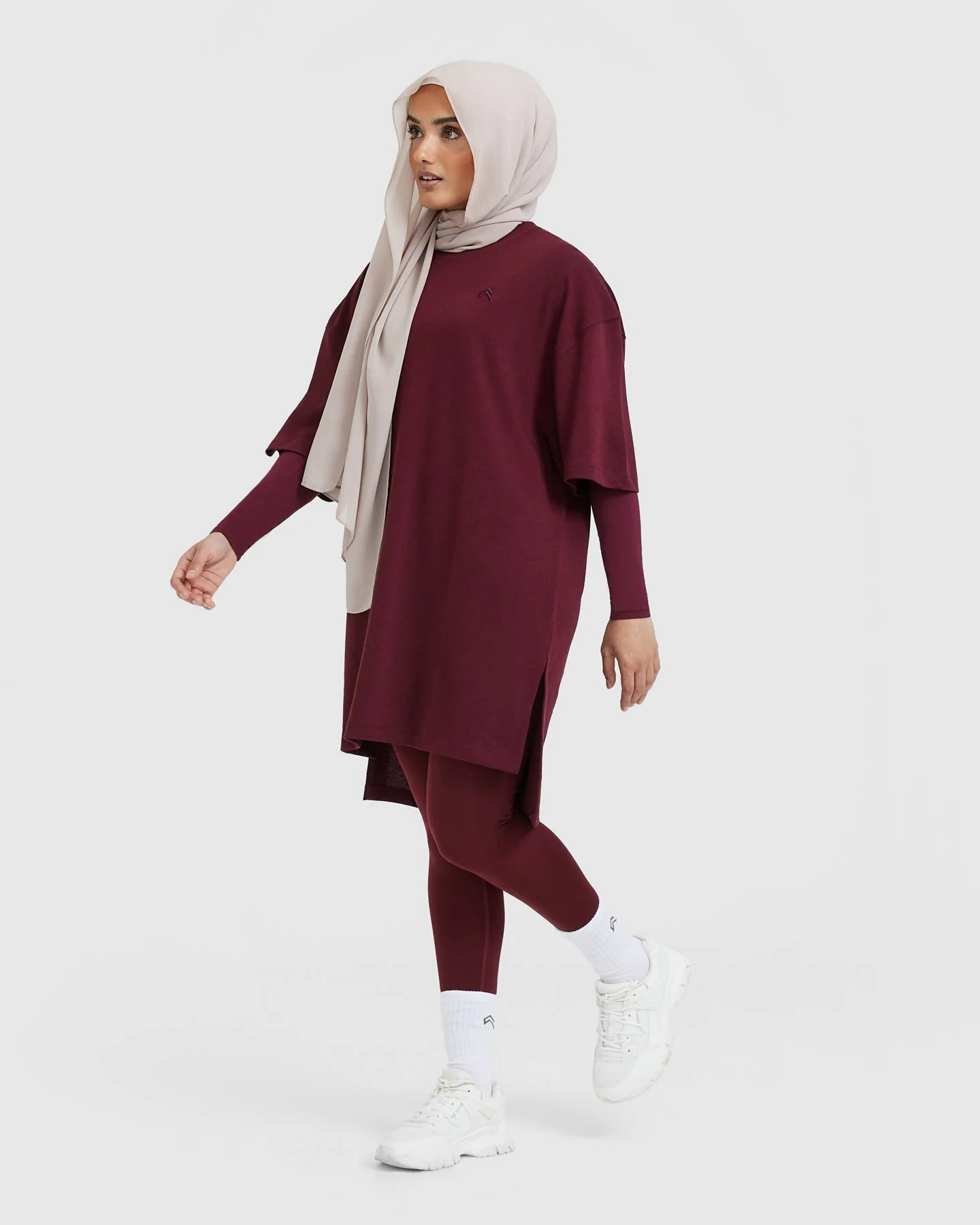 Classic Oversized Longline T-Shirt | Mulled Wine - Image 3