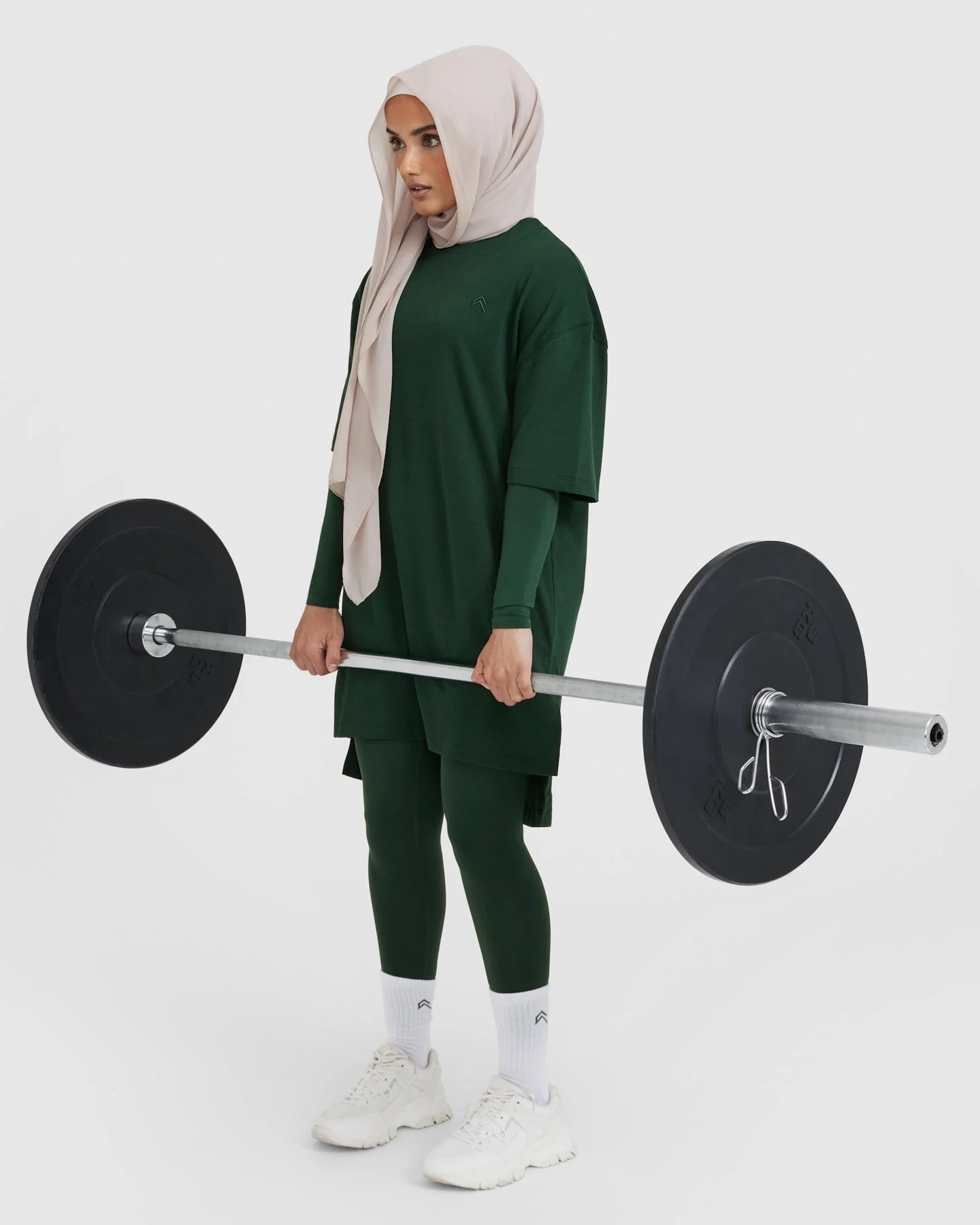 Classic Oversized Longline T-Shirt | Pine Green - Image 6