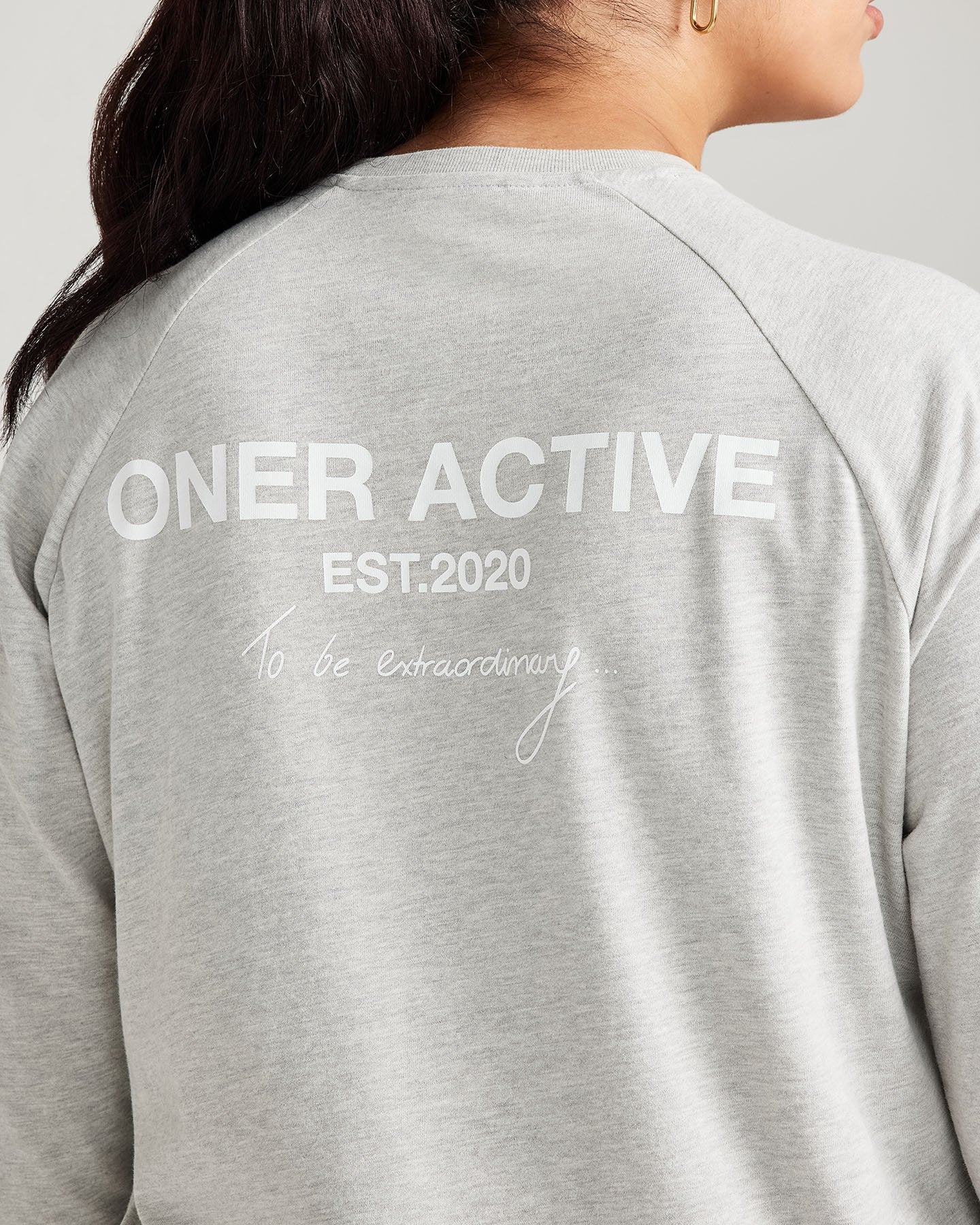 Classic Oversized Long Sleeve Tee | Silver Marl - Image 6