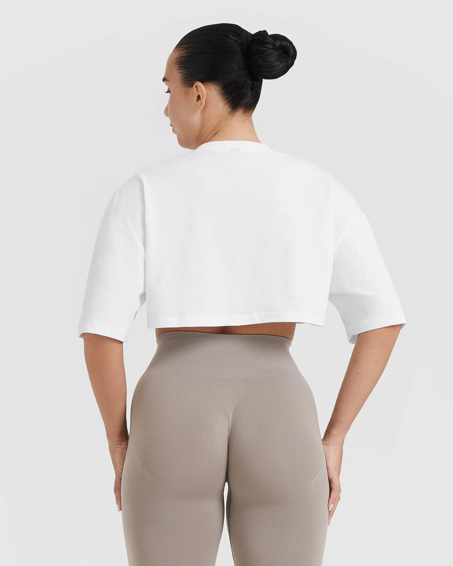 Classic Relaxed Crop Lightweight T-Shirt | White - Image 2