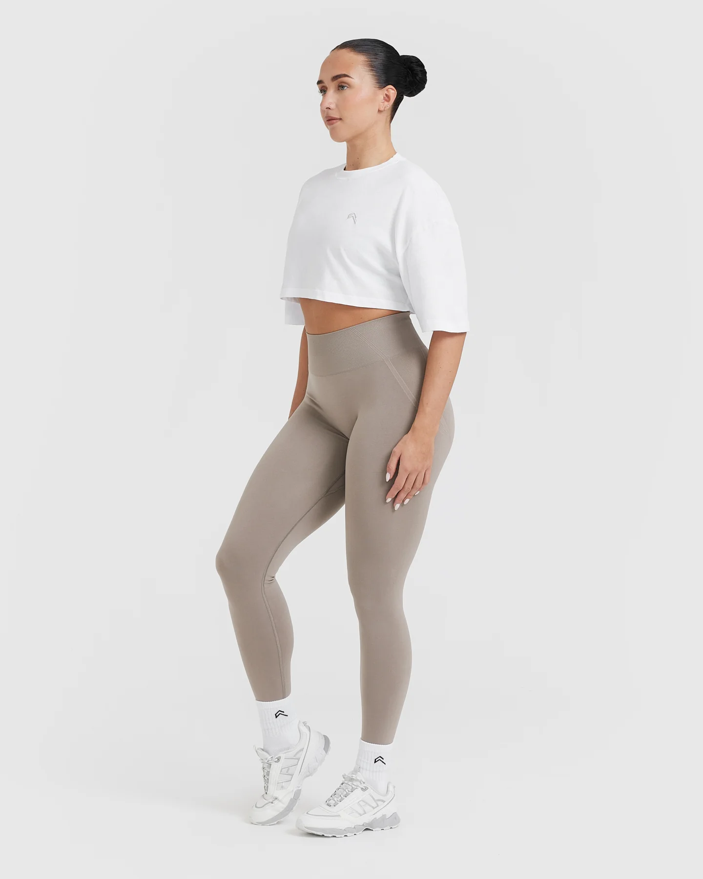 Classic Relaxed Crop Lightweight T-Shirt | White - Image 3
