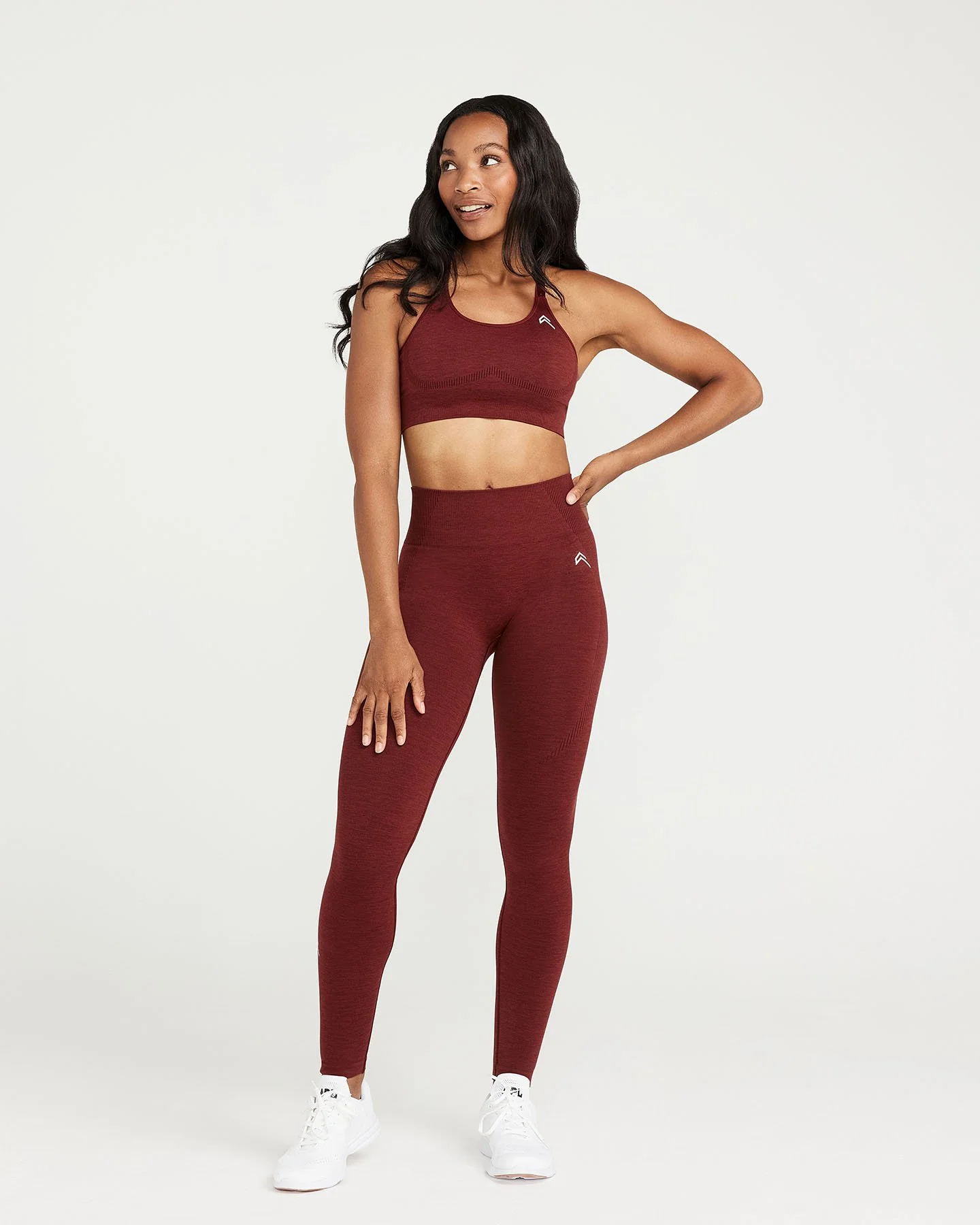 Classic Seamless Sports Bra | Rosewood Marl - Image 3