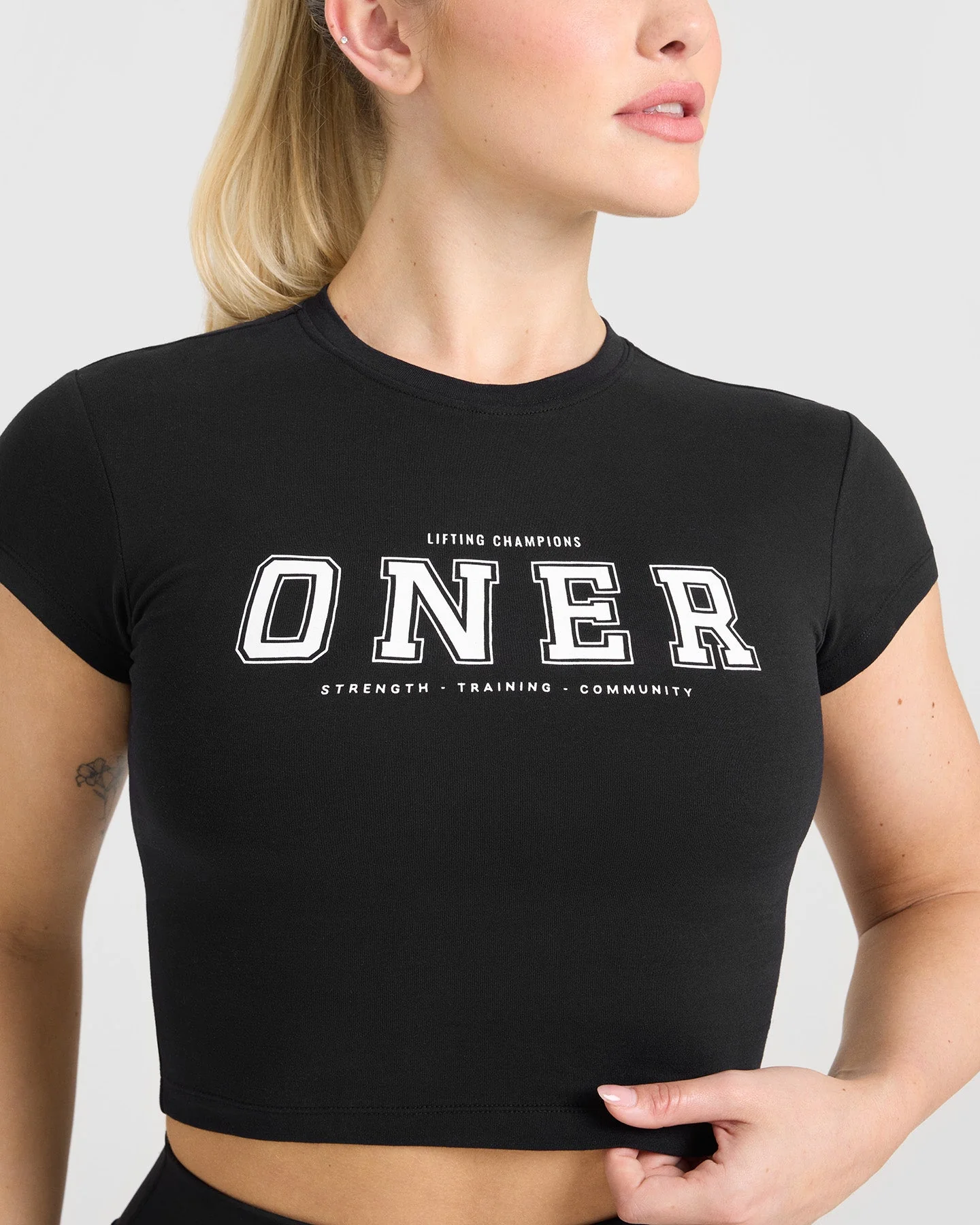 Cotton Baby T-Shirt with Printed Logo | Black - Image 4