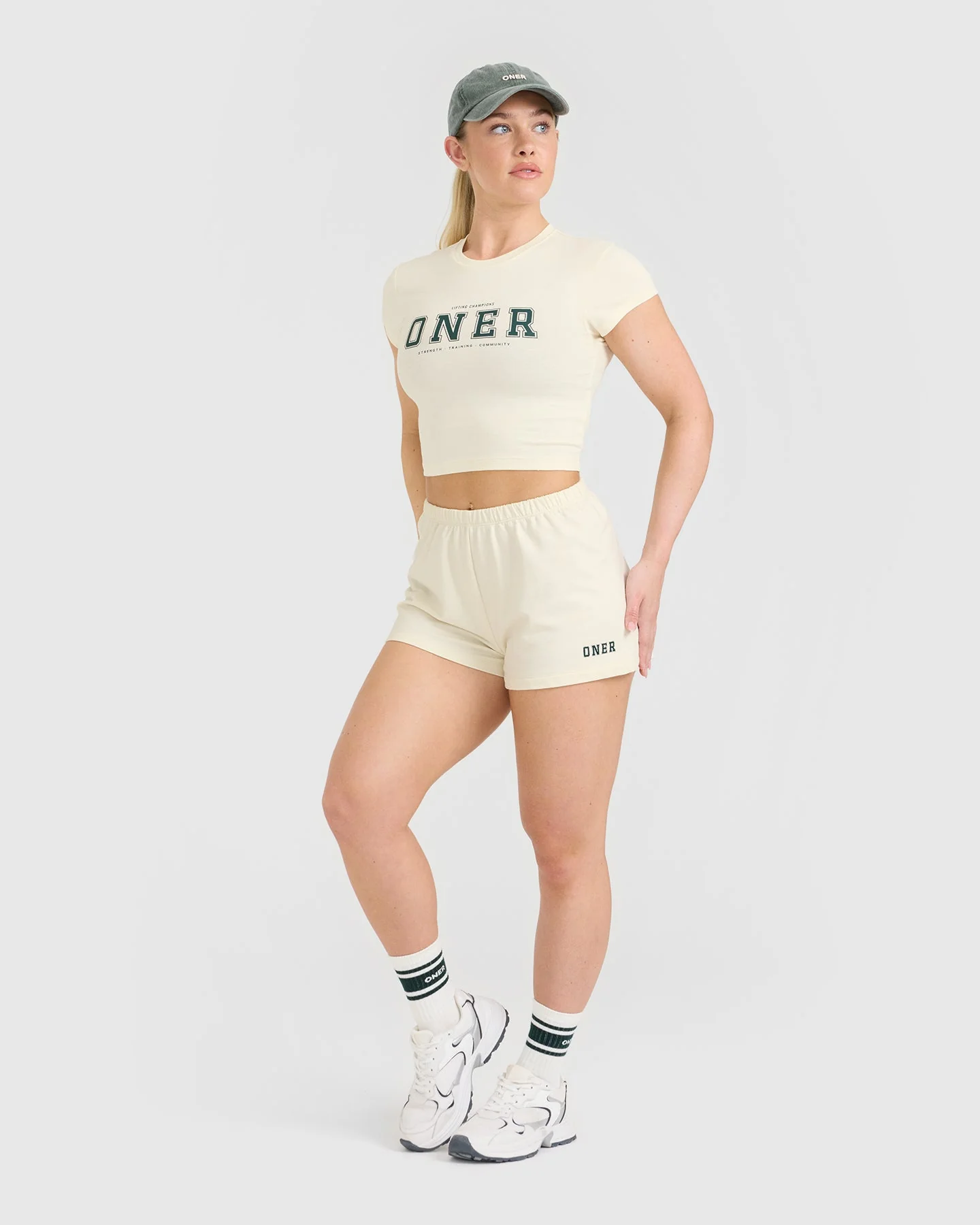 Cotton Baby T-Shirt with Printed Logo | Off White - Image 3