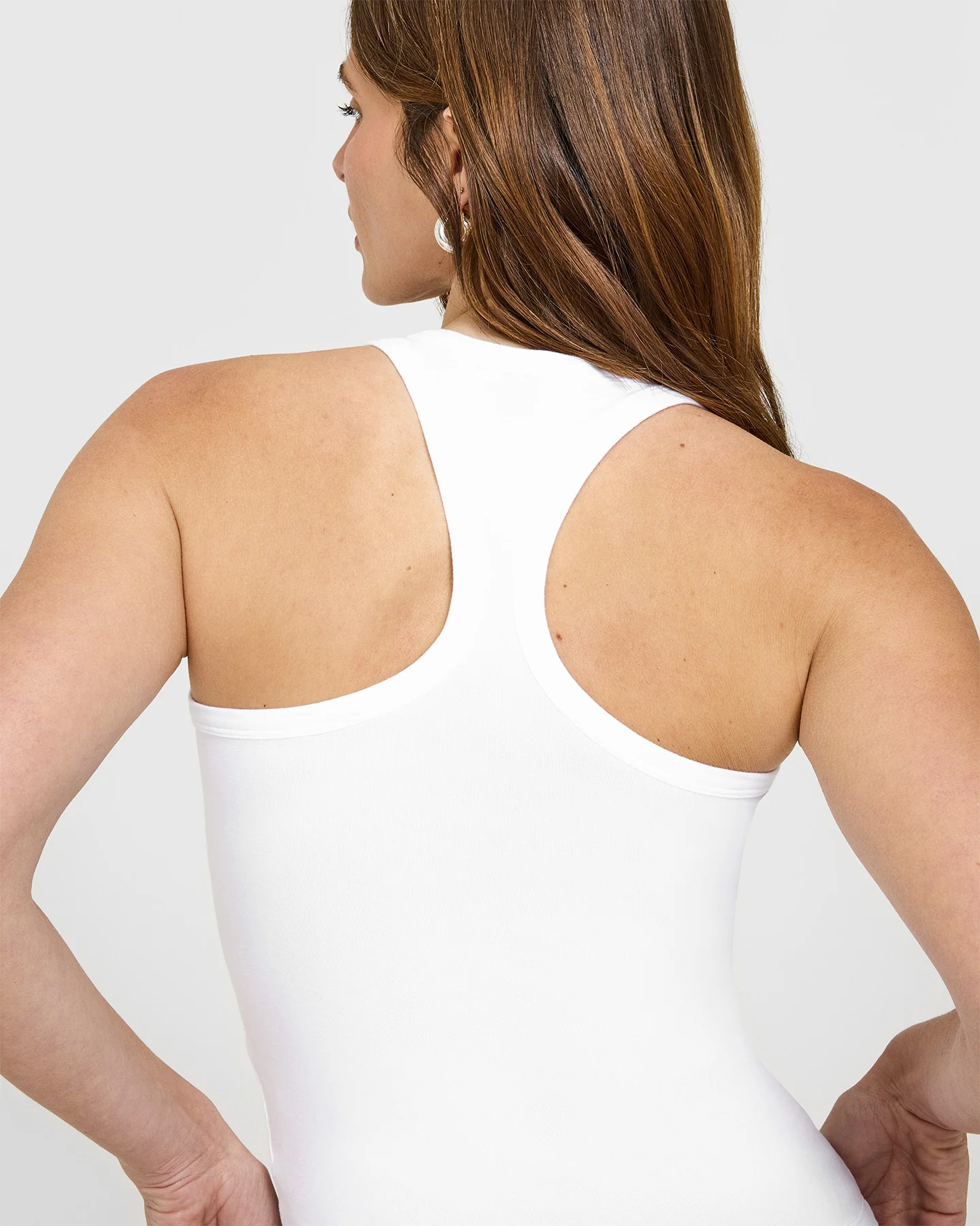 Cotton Fitted Vest | White - Image 6