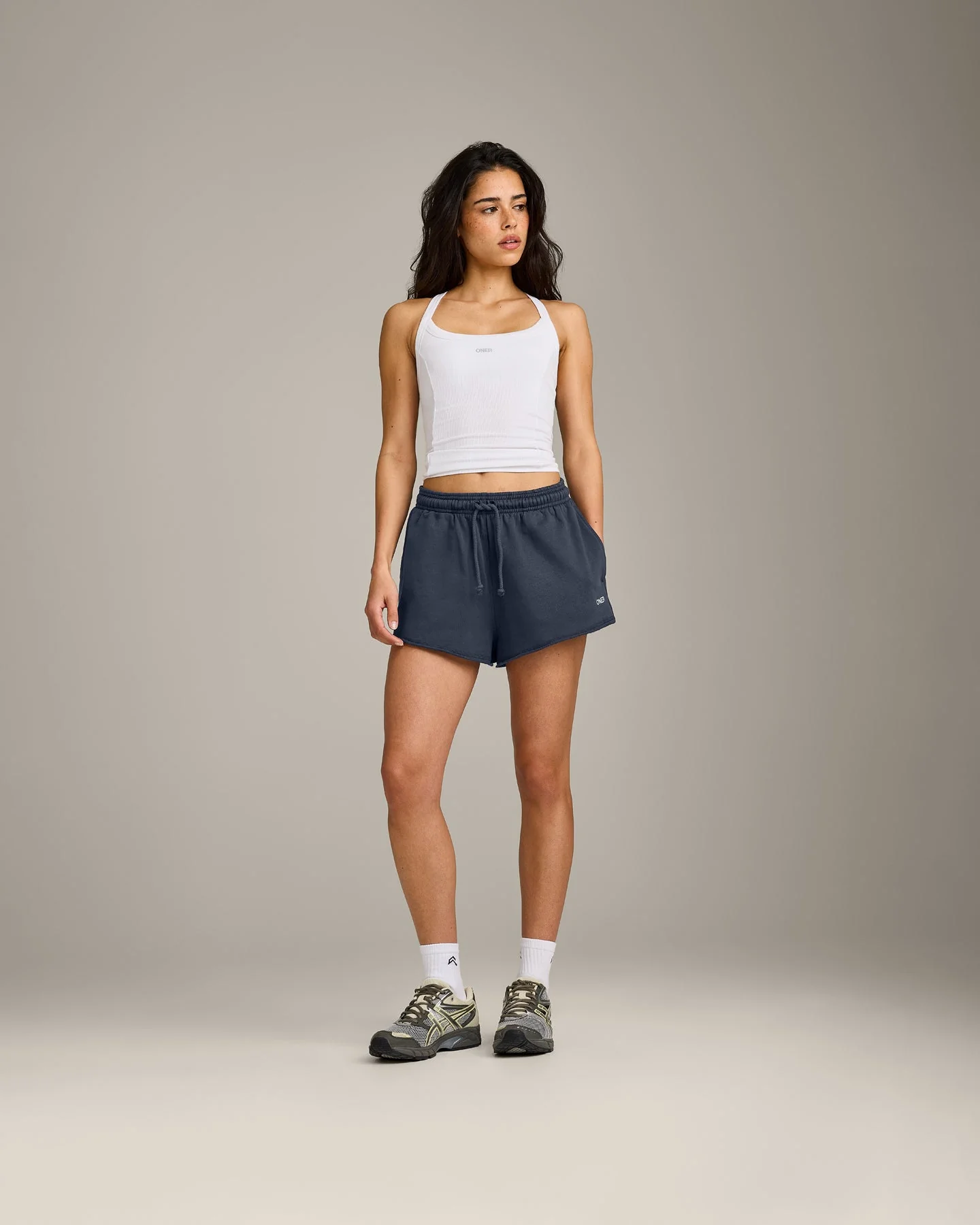Cotton Vintage Lounge Shorts | Washed True Blue - Image 3