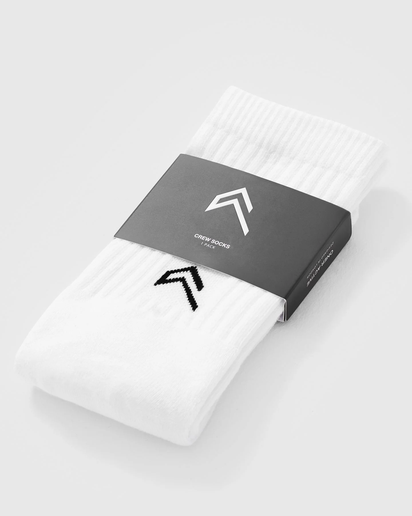 Crew Socks 1 Pack | White/Black - Image 5