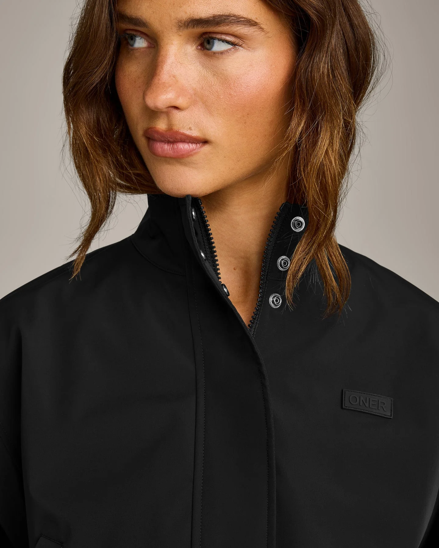 Cropped Bomber Jacket | Black - Image 5