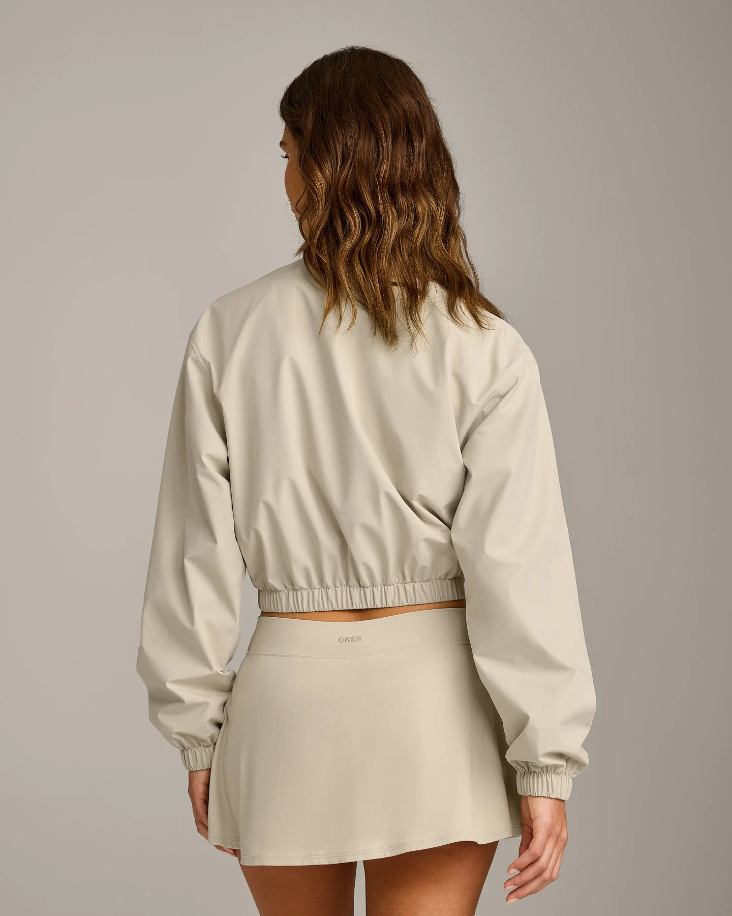 Cropped Bomber Jacket | Oatmeal - Image 6