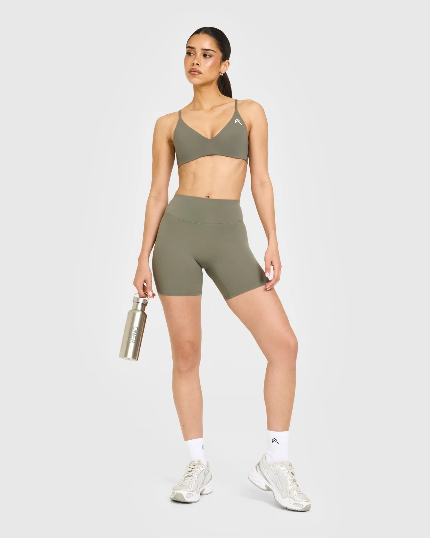 EasyLift™ Ultra Minimal Bralette with White Logo | Alpine Green - Image 3
