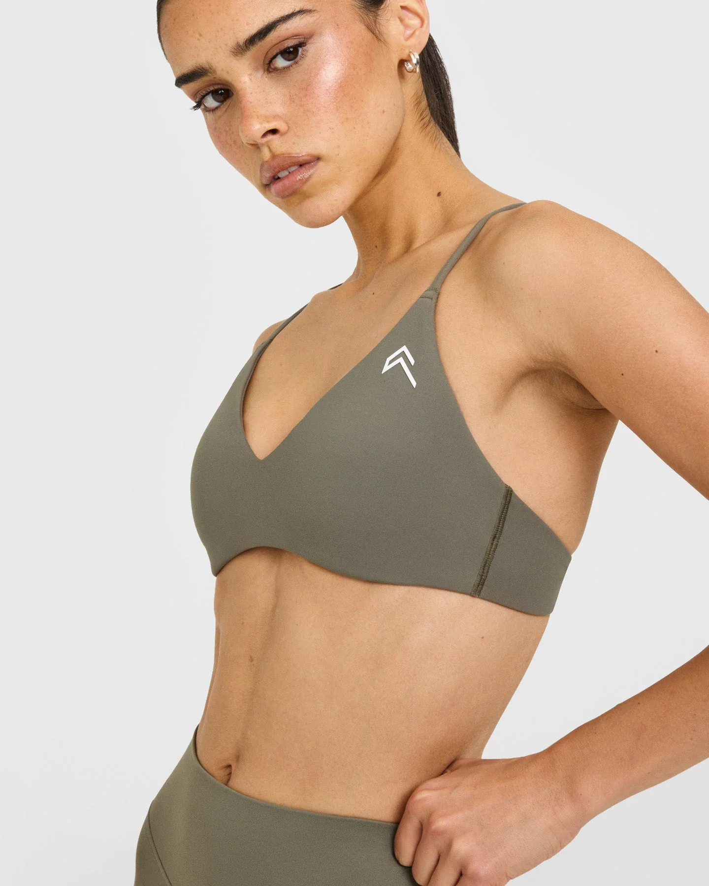 EasyLift™ Ultra Minimal Bralette with White Logo | Alpine Green - Image 4