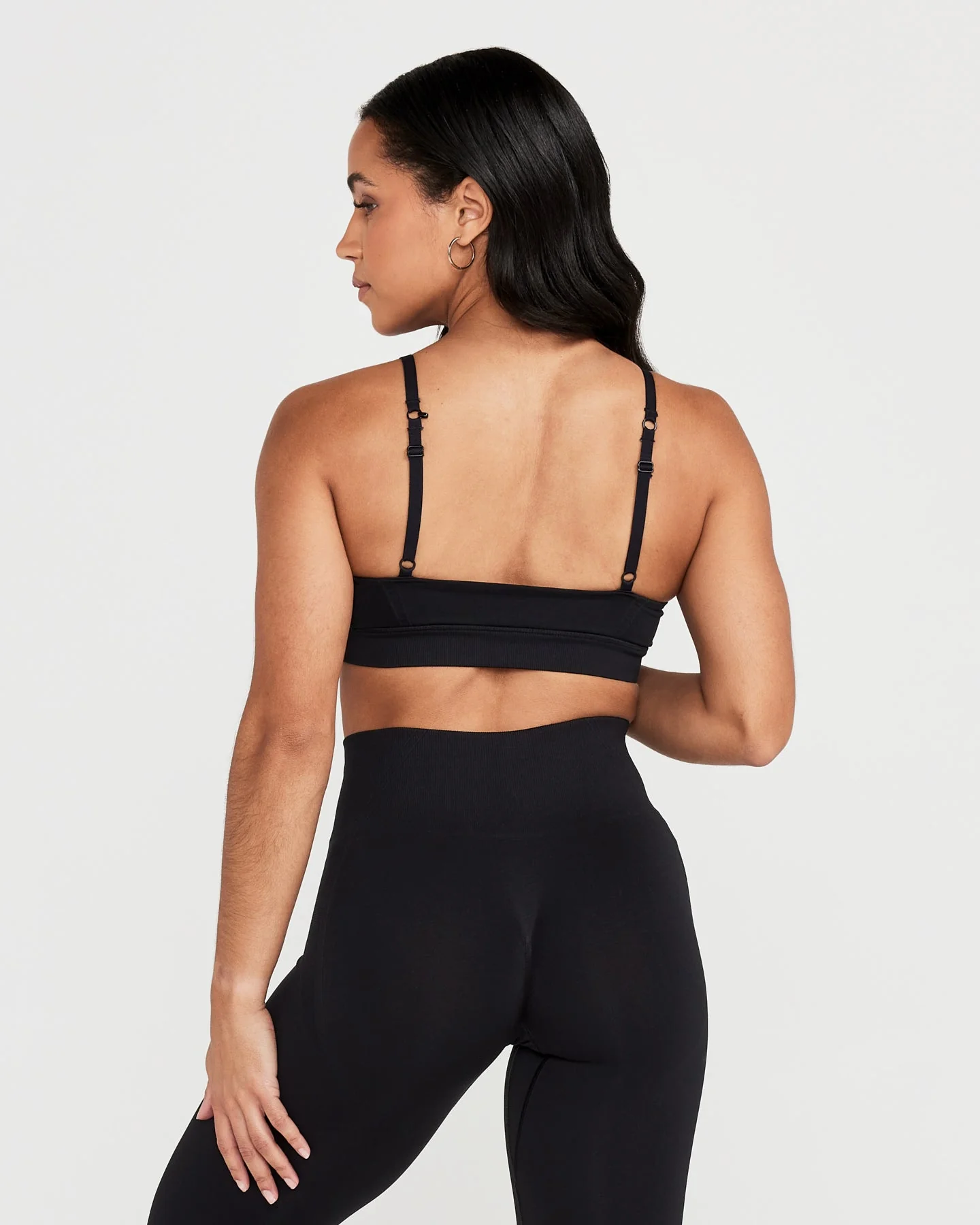 EffortlessLift™ Micro Bralette with White Logo | Black - Image 2