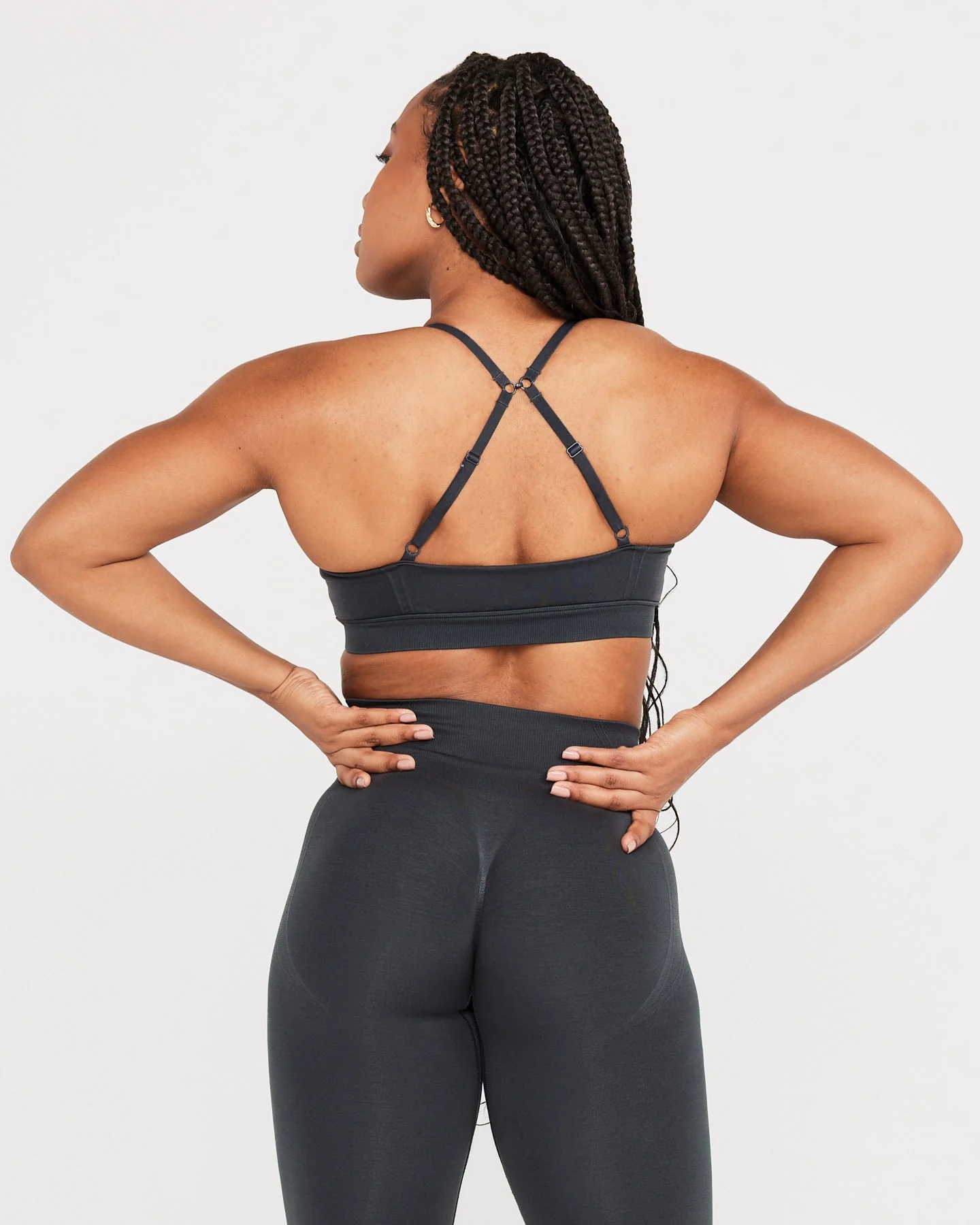 EffortlessLift™ Micro Bralette with White Logo | Coal - Image 2