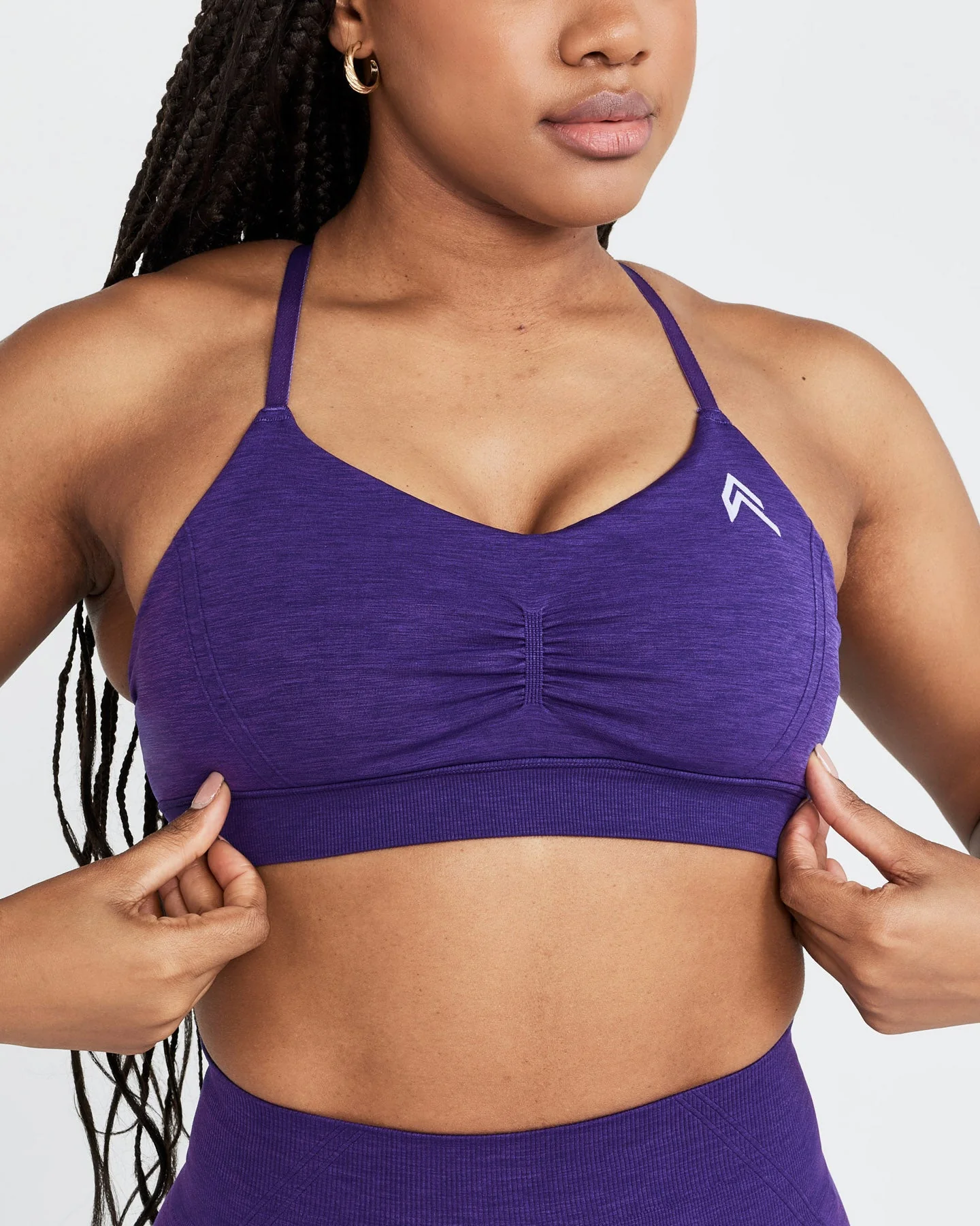 EffortlessLift™ Micro Bralette with White Logo | Amethyst - Image 4