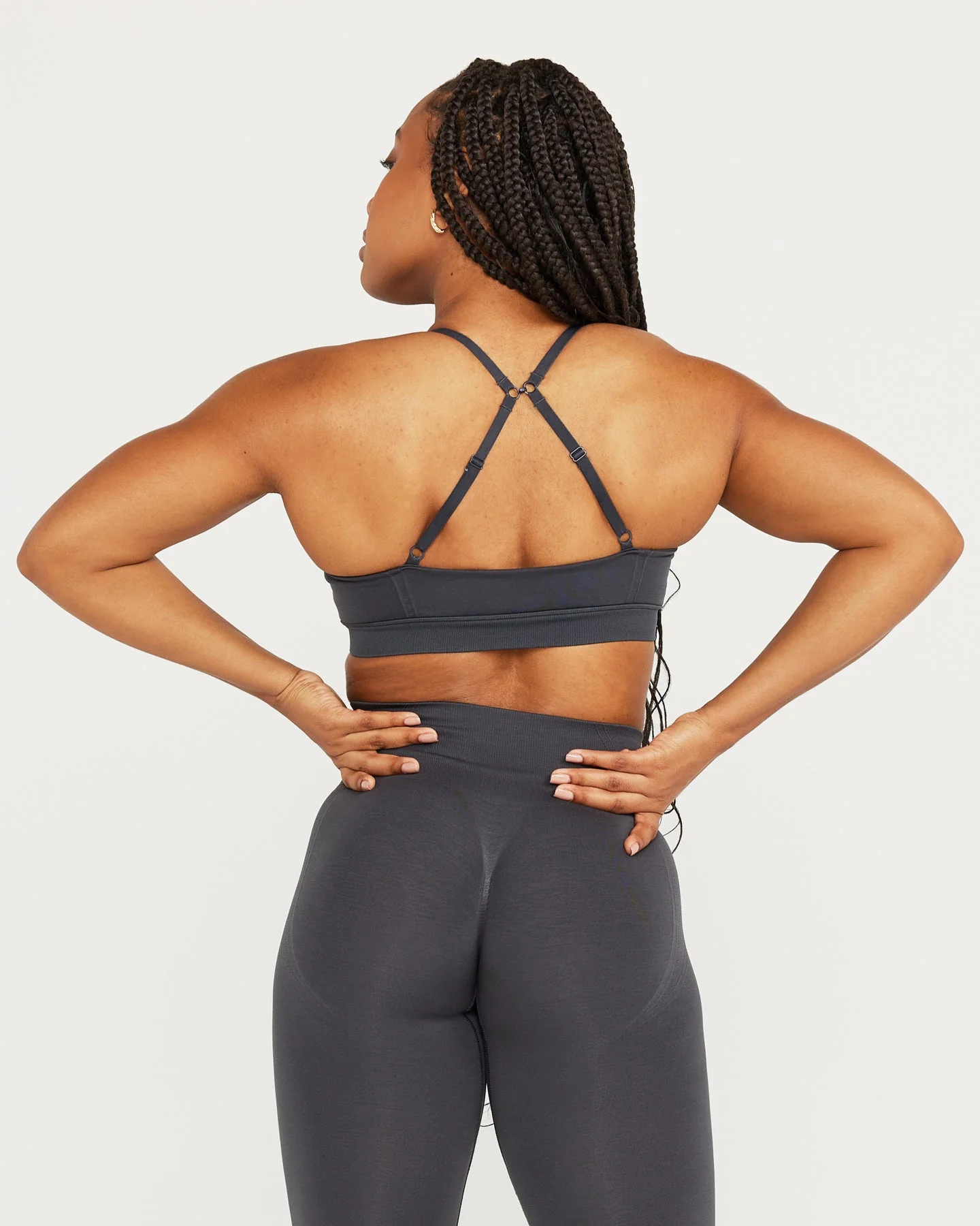 EffortlessLift™ Micro Bralette with White Logo | Coal - Image 2