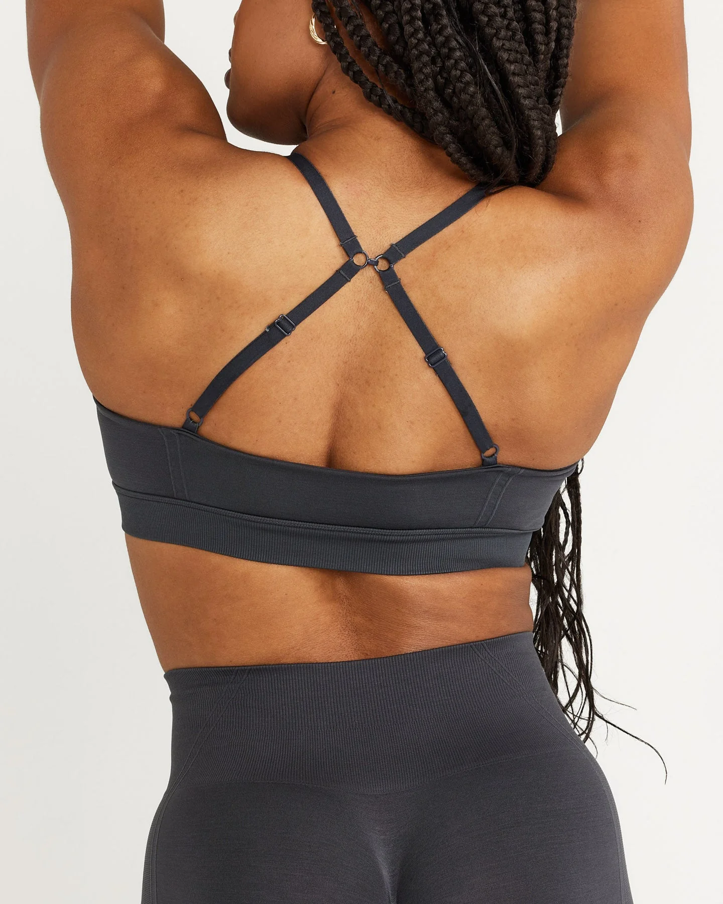 EffortlessLift™ Micro Bralette with White Logo | Coal - Image 5
